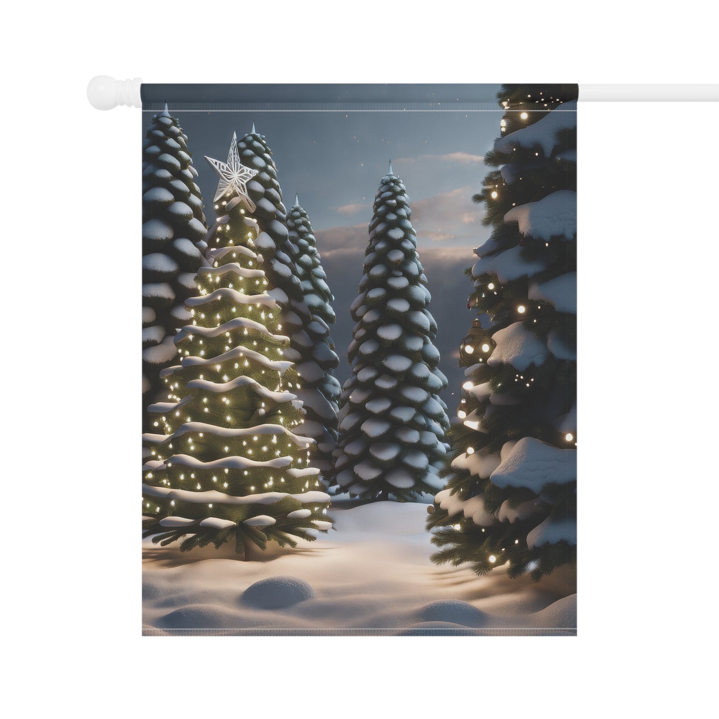 Beautiful Winter Wonderland Holiday Garden Flag/ House Banner