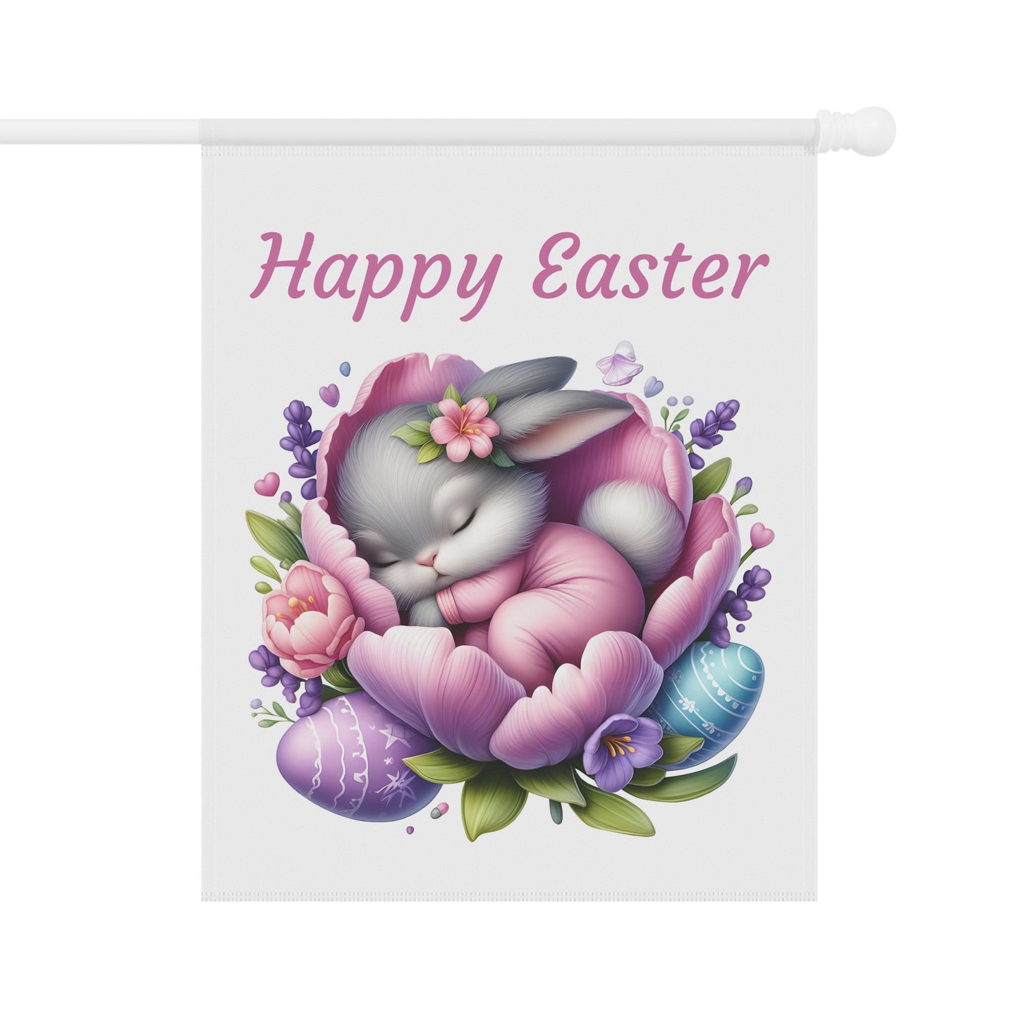 Sleeping Bunny Easter Garden Flag