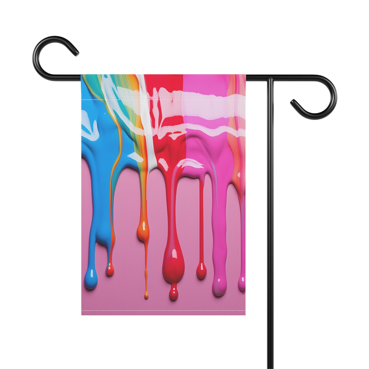 Colorful Paint Drip Garden Flag