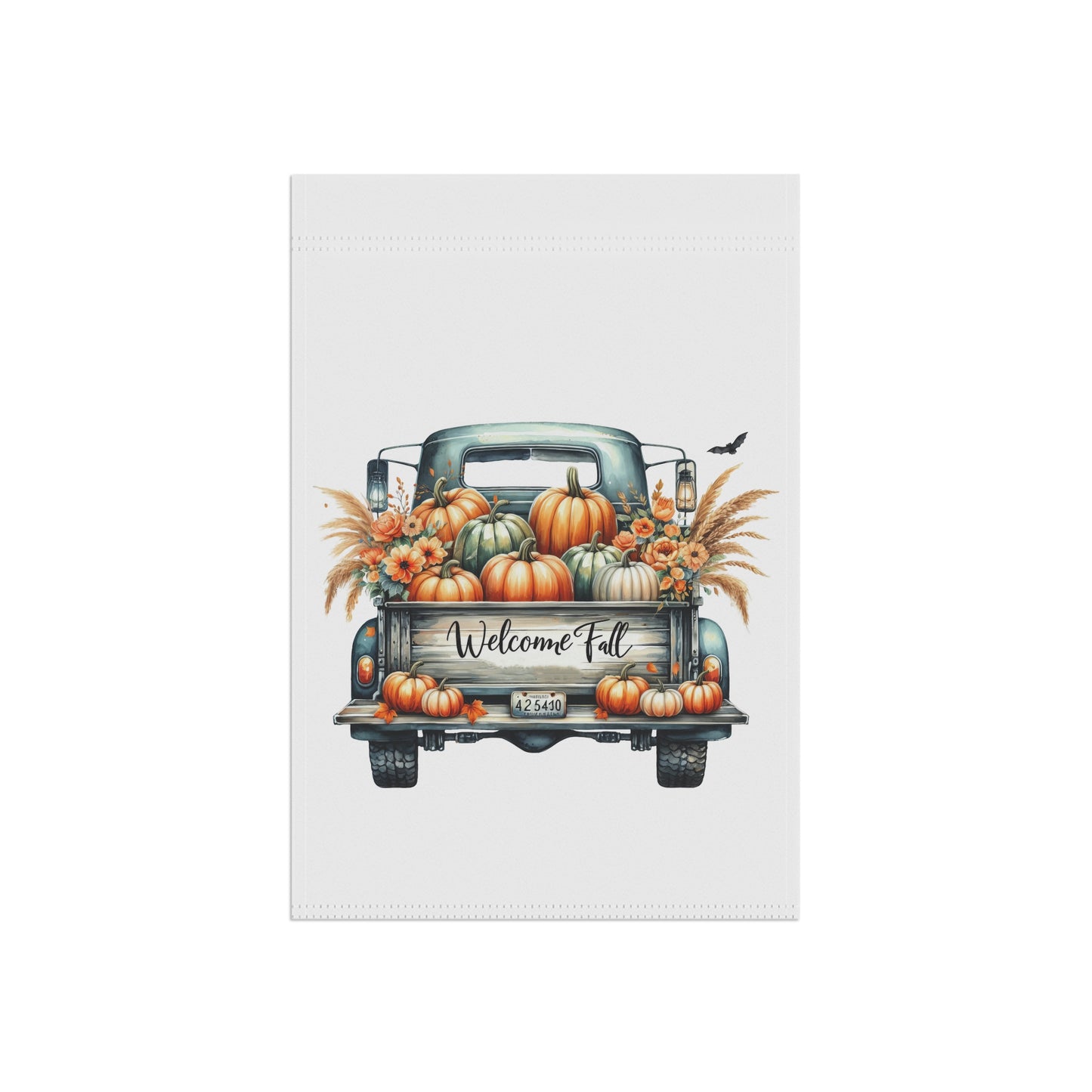 "Welcome Fall" Vintage Truck & Pumpkin Garden Flag