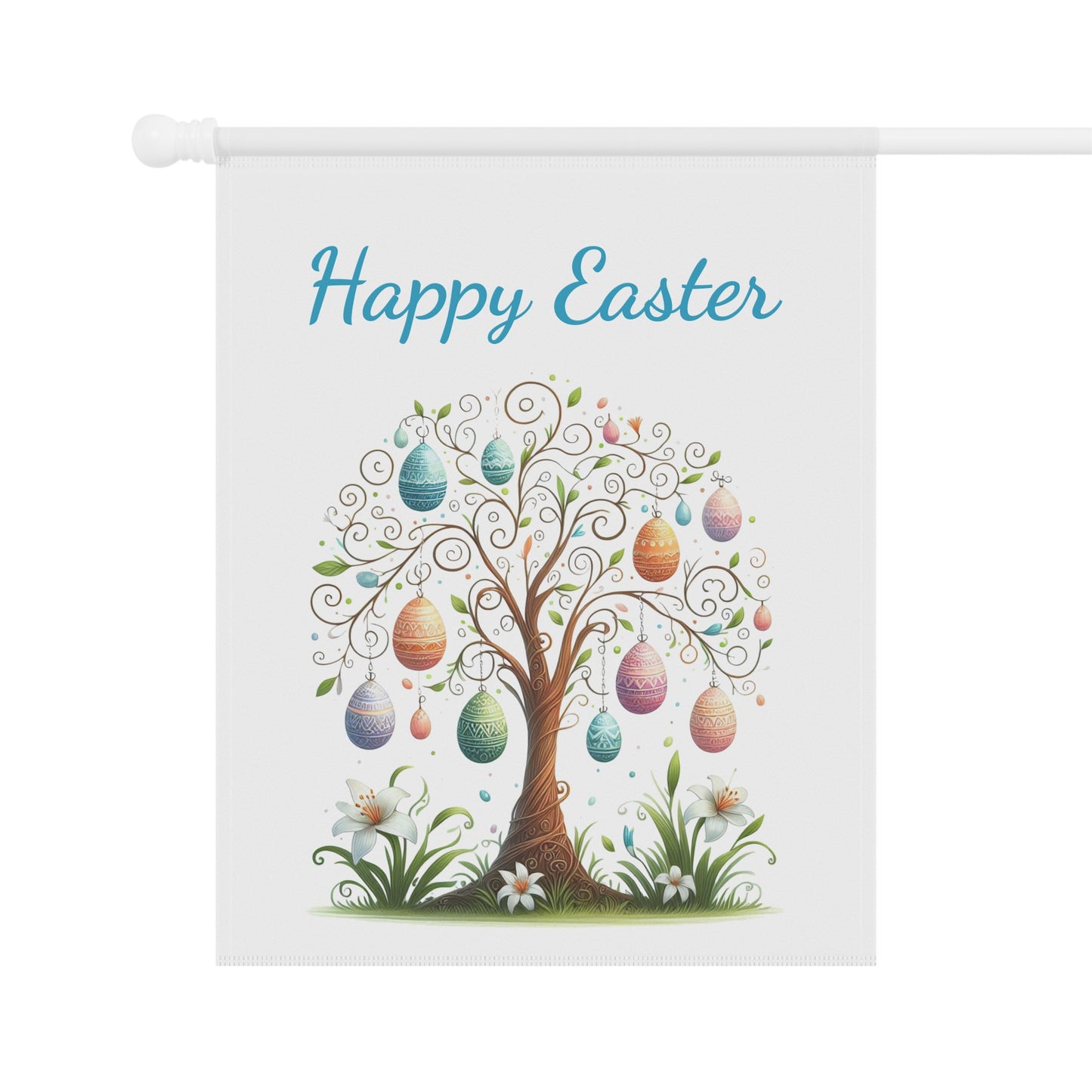Cute Easter Egg Tree Garden Flag