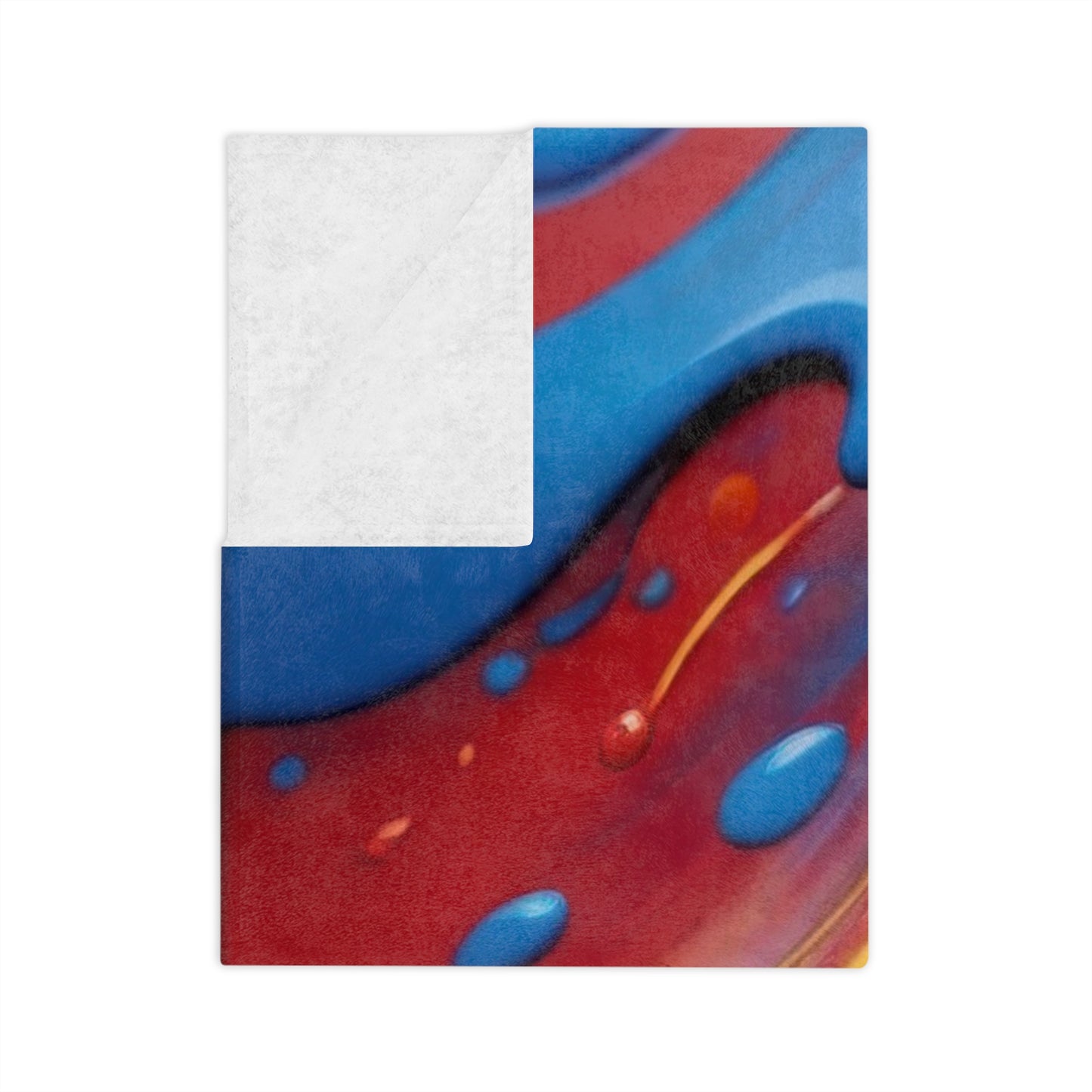 Vibrant Paint Drip Velveteen Blanket