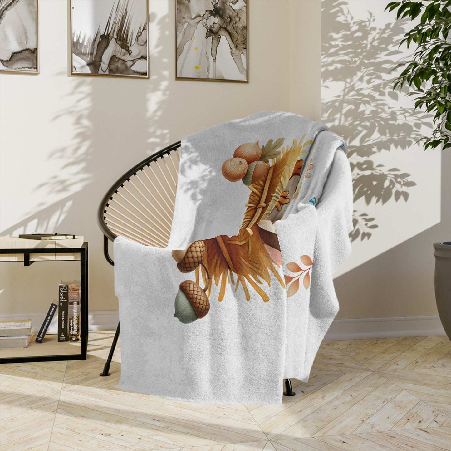 Happy Thanksgiving Cute Turkey Lightweight Velveteen Blanket