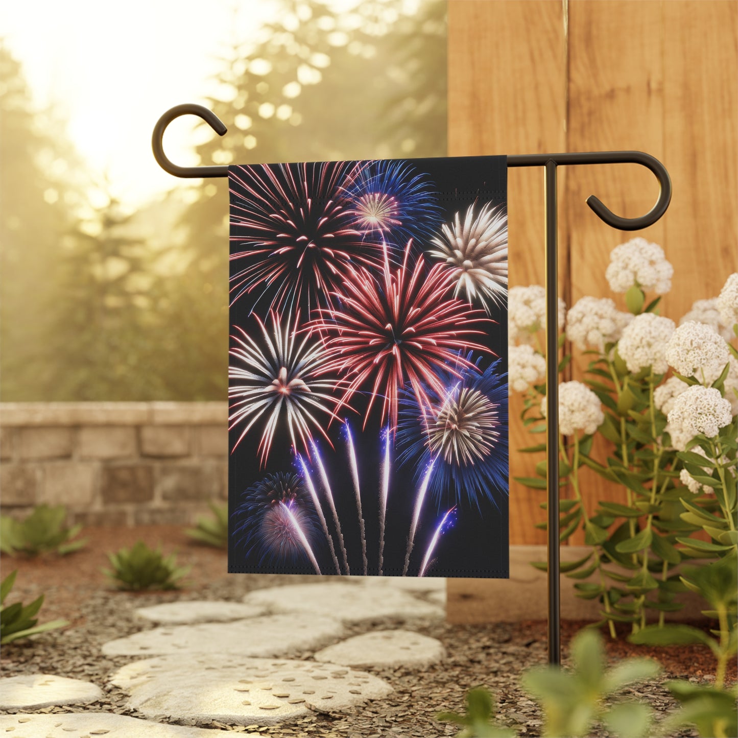 Beautiful Fireworks Garden Flag/House Banner