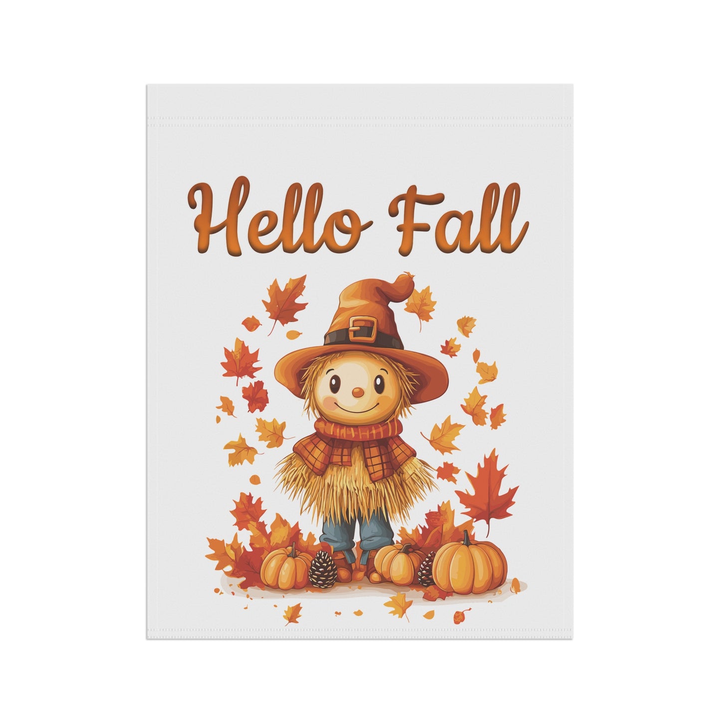 Hello Fall Scarecrow Garden Flag