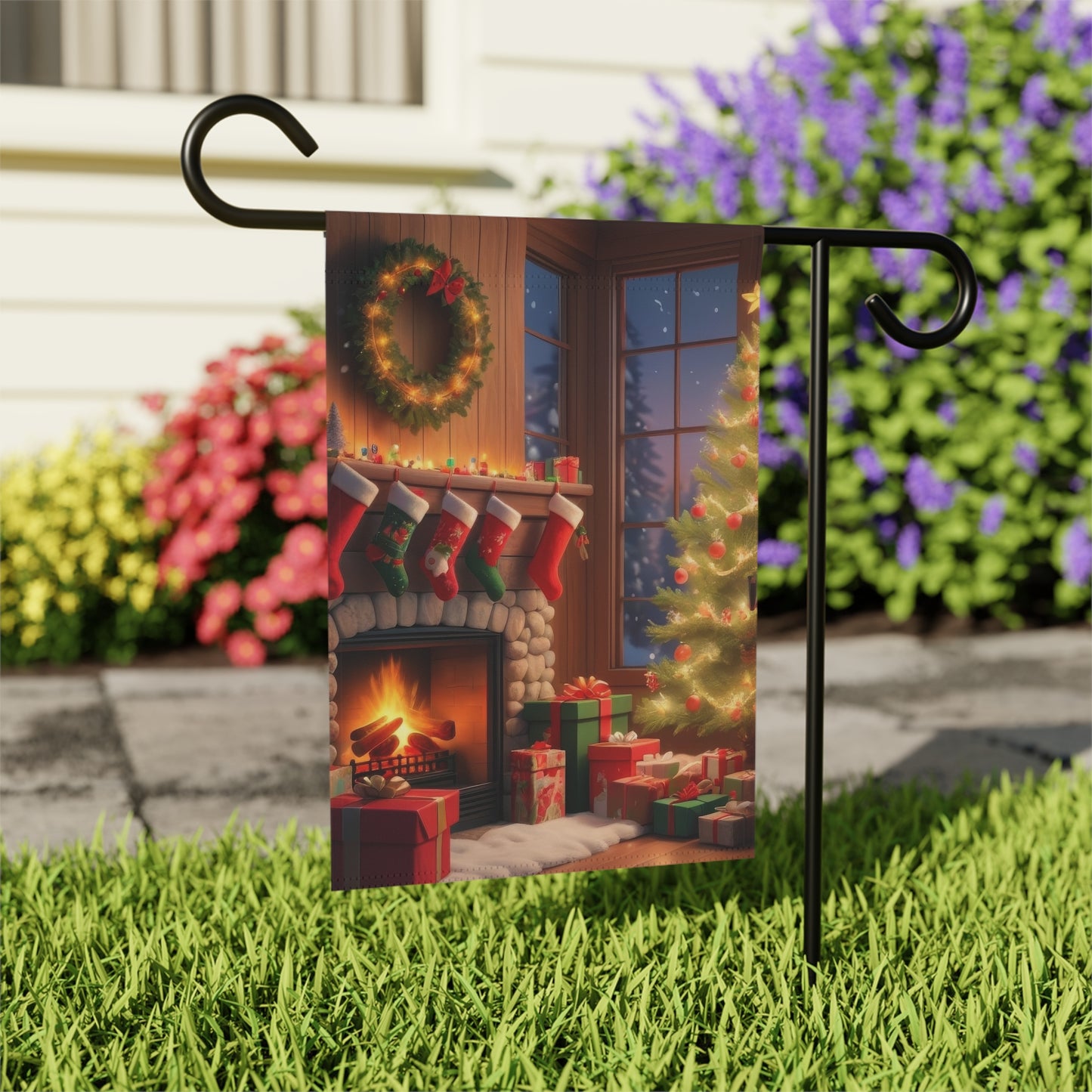 Cozy Christmas Holiday Garden Flag