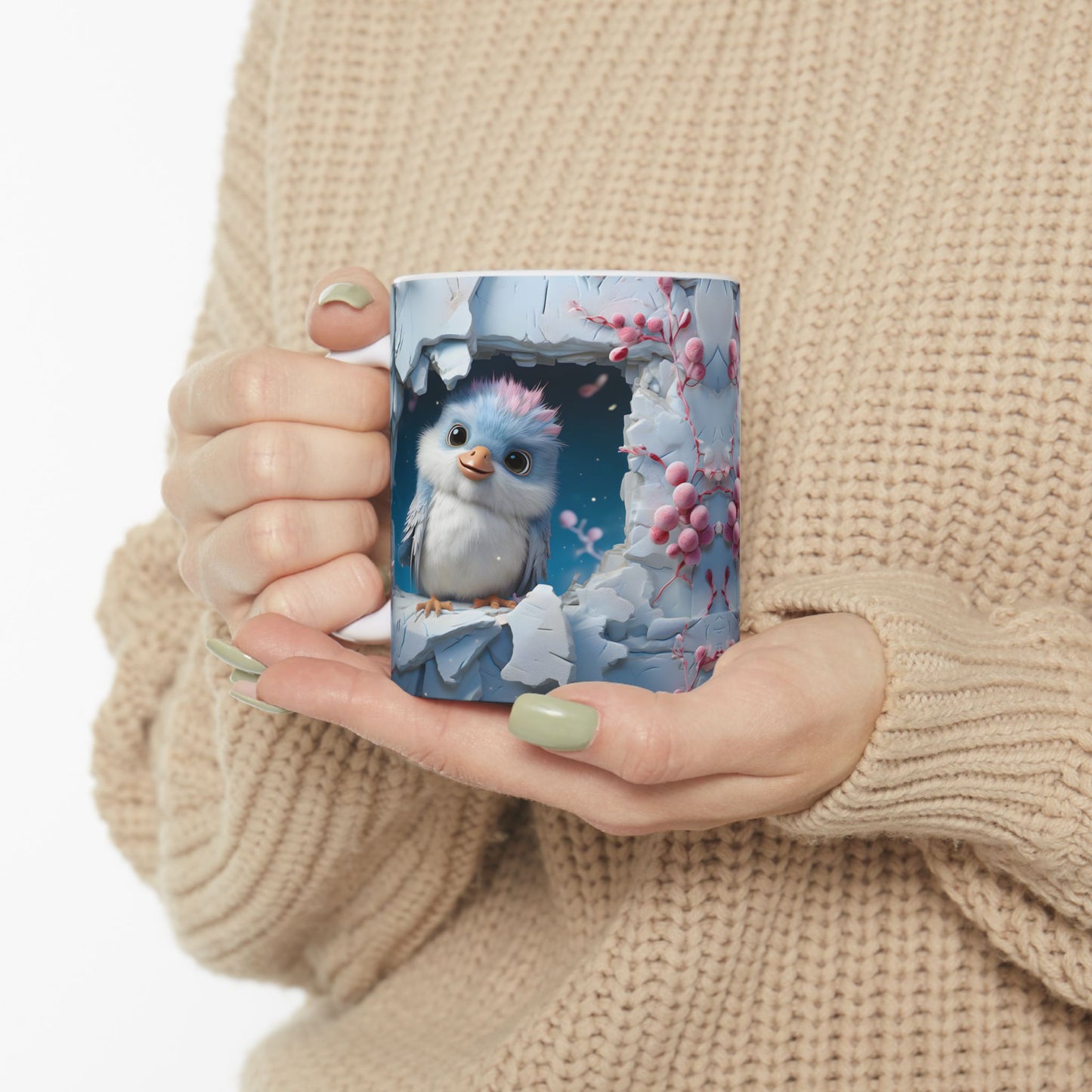 Adorable 3-D Baby Bird Coffee Mug