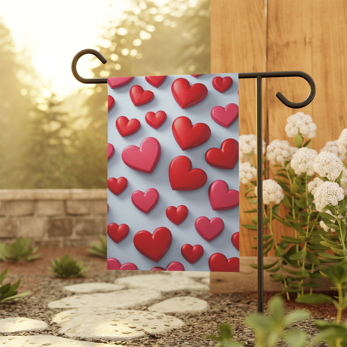 Red & Pink Hearts Valentine’s Day Garden Flag
