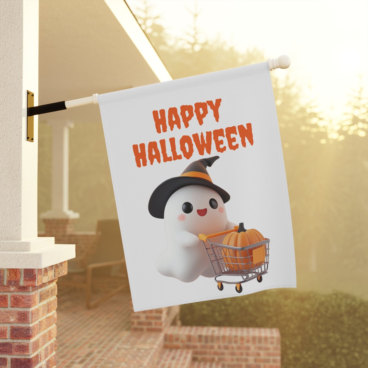 Cute Halloween Ghost Garden Flag