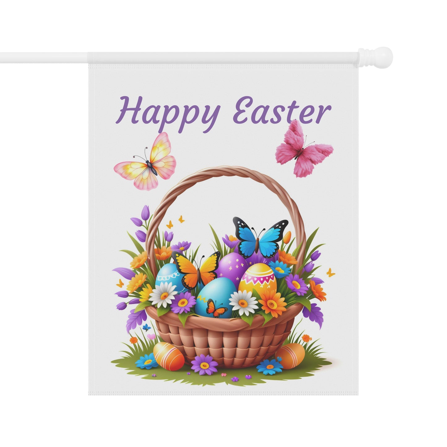 Elegant Easter Basket Garden Flag
