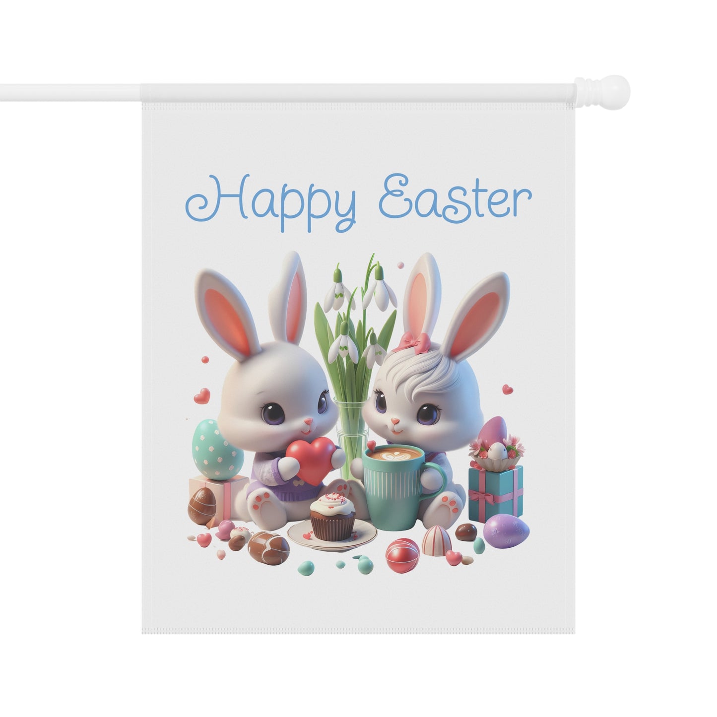 Sweet Little Easter Bunnies Garden Flag