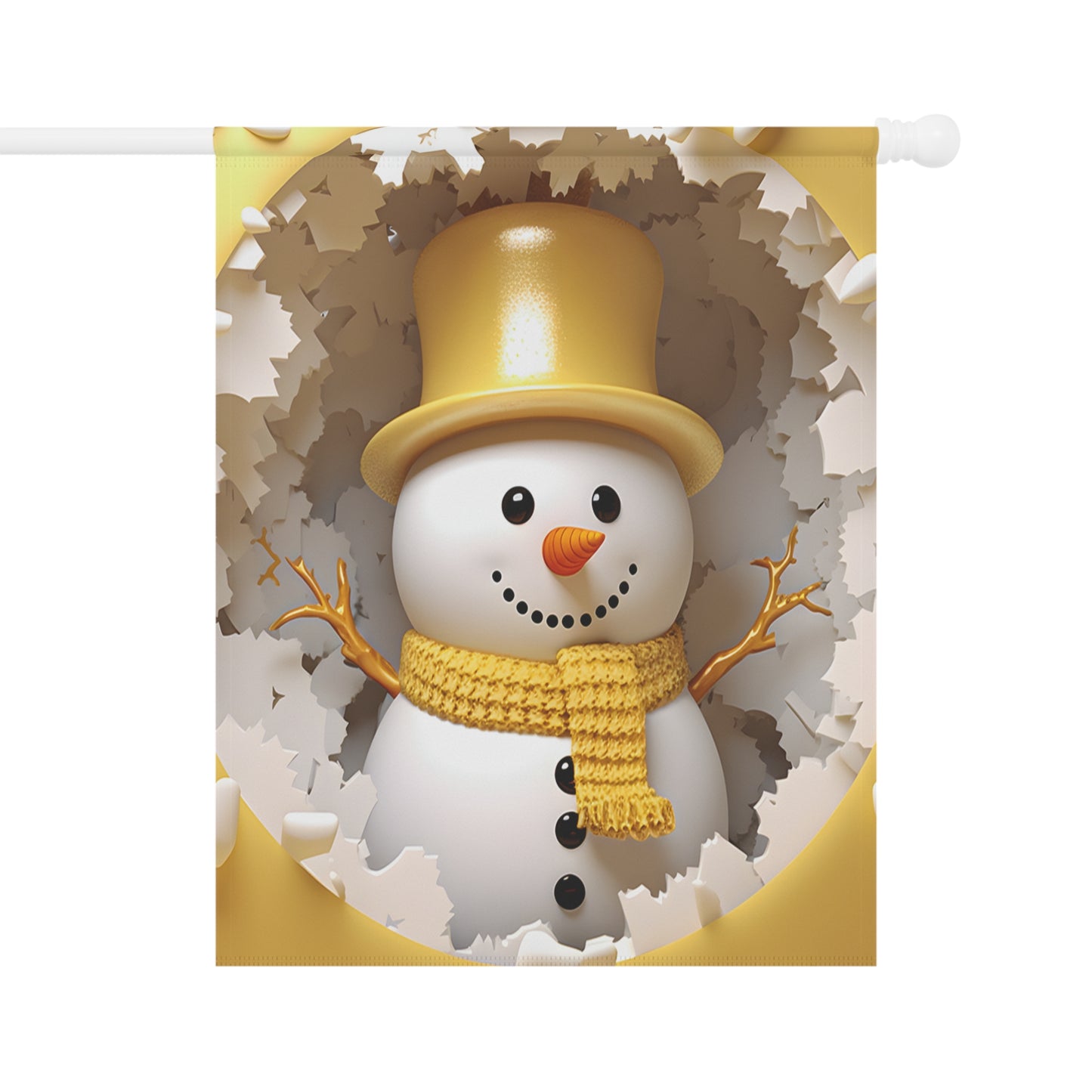 3-D Snowman Garden Flag