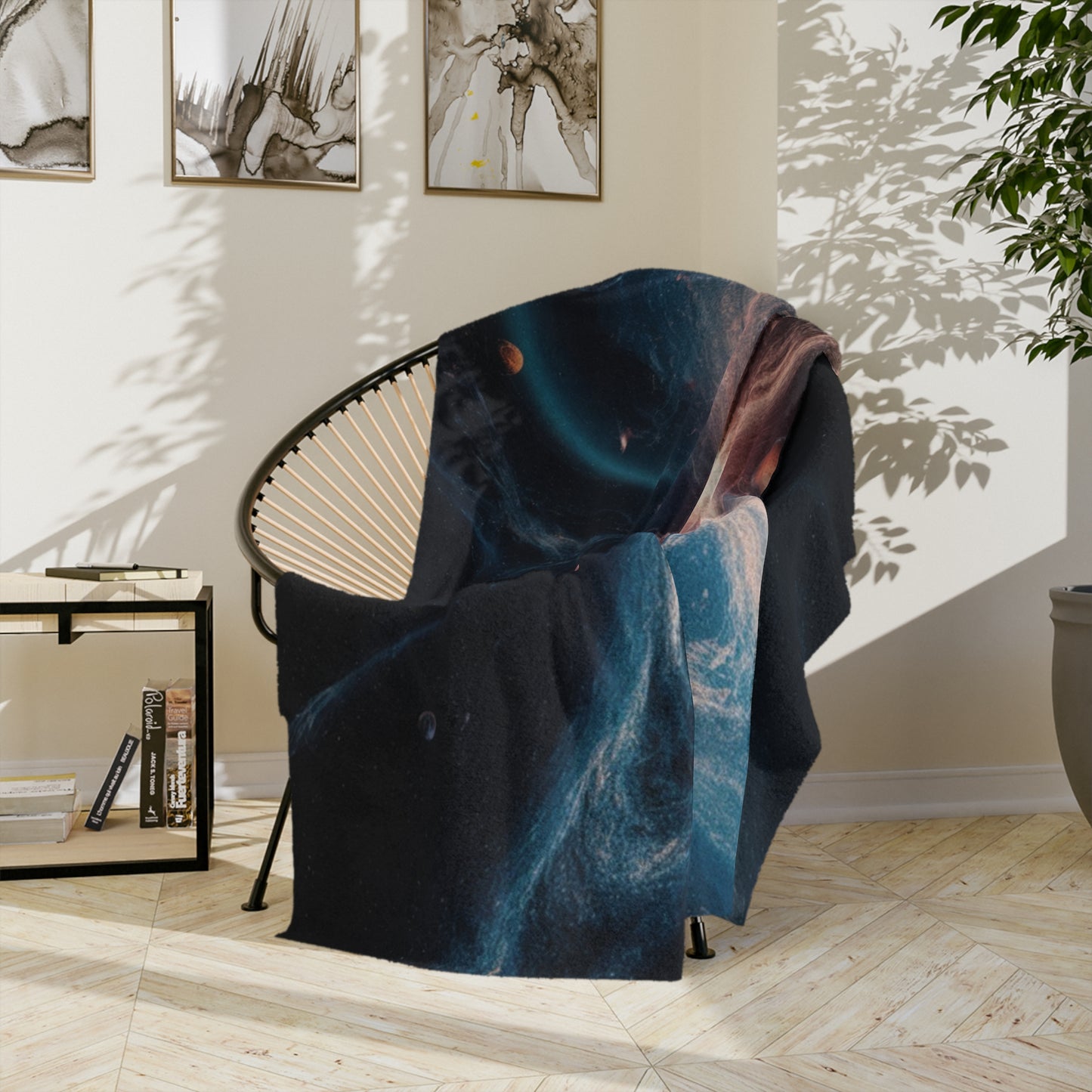 Galactic Cosmos Velveteen Plush Blanket