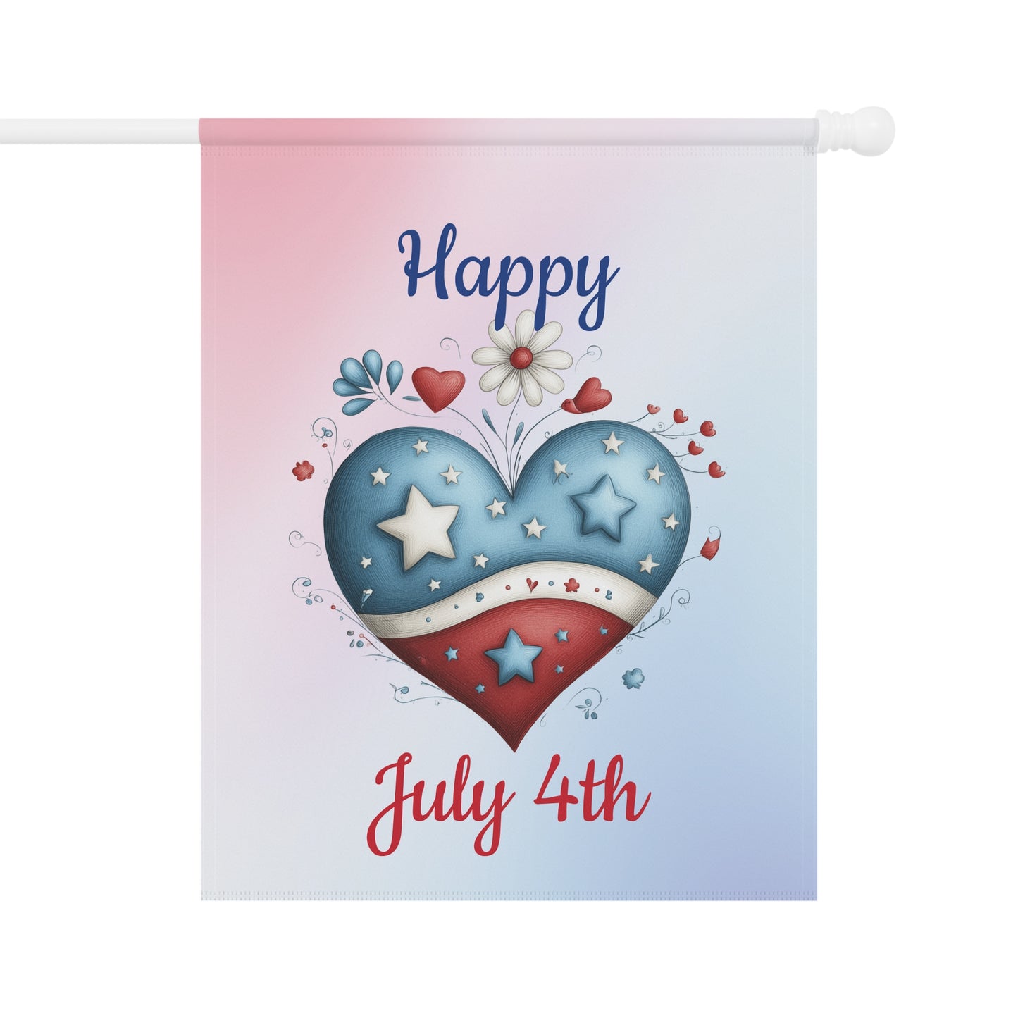 Beautiful July 4th Holiday Garden Flag