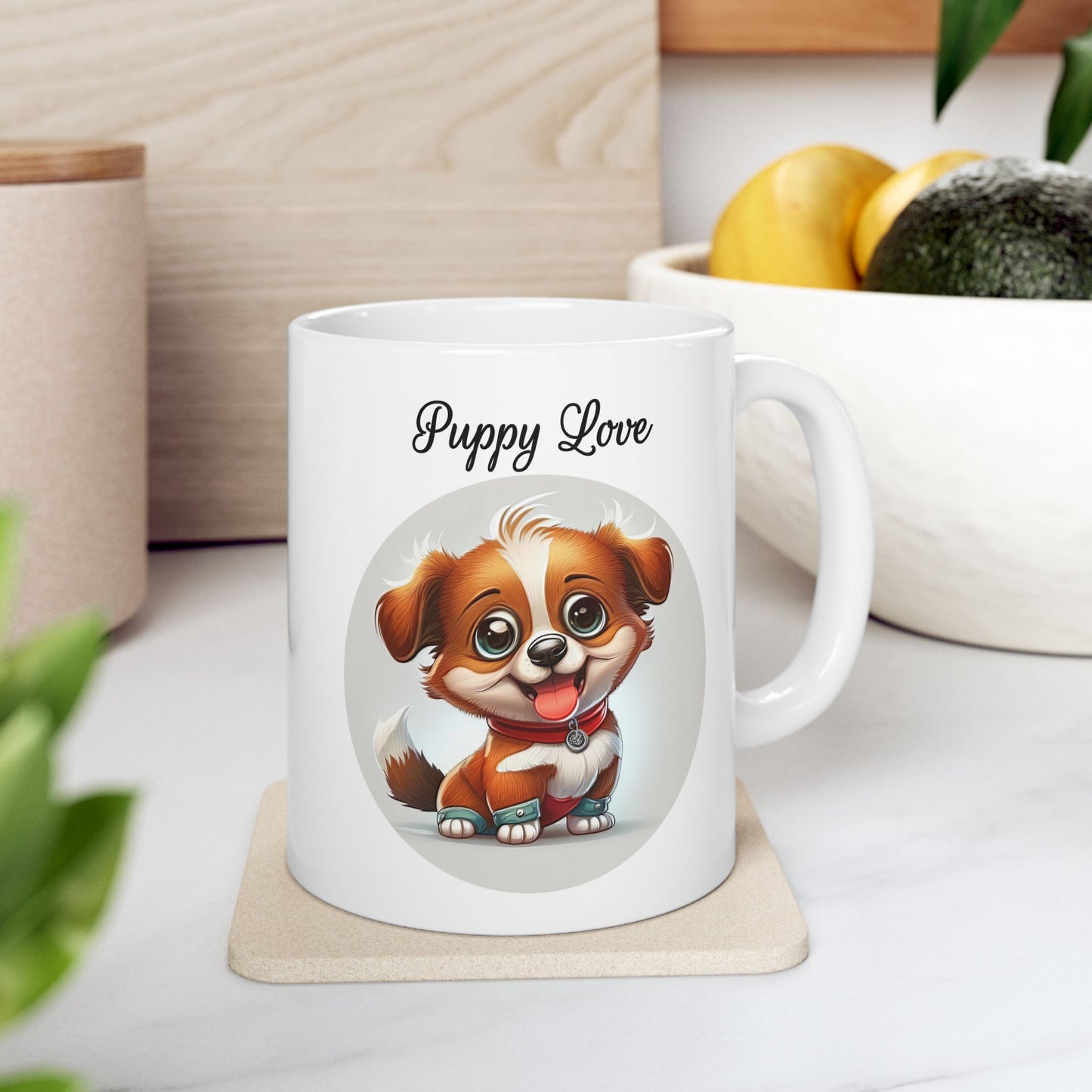 "Puppy Love" Adorable Dog Coffee Mug