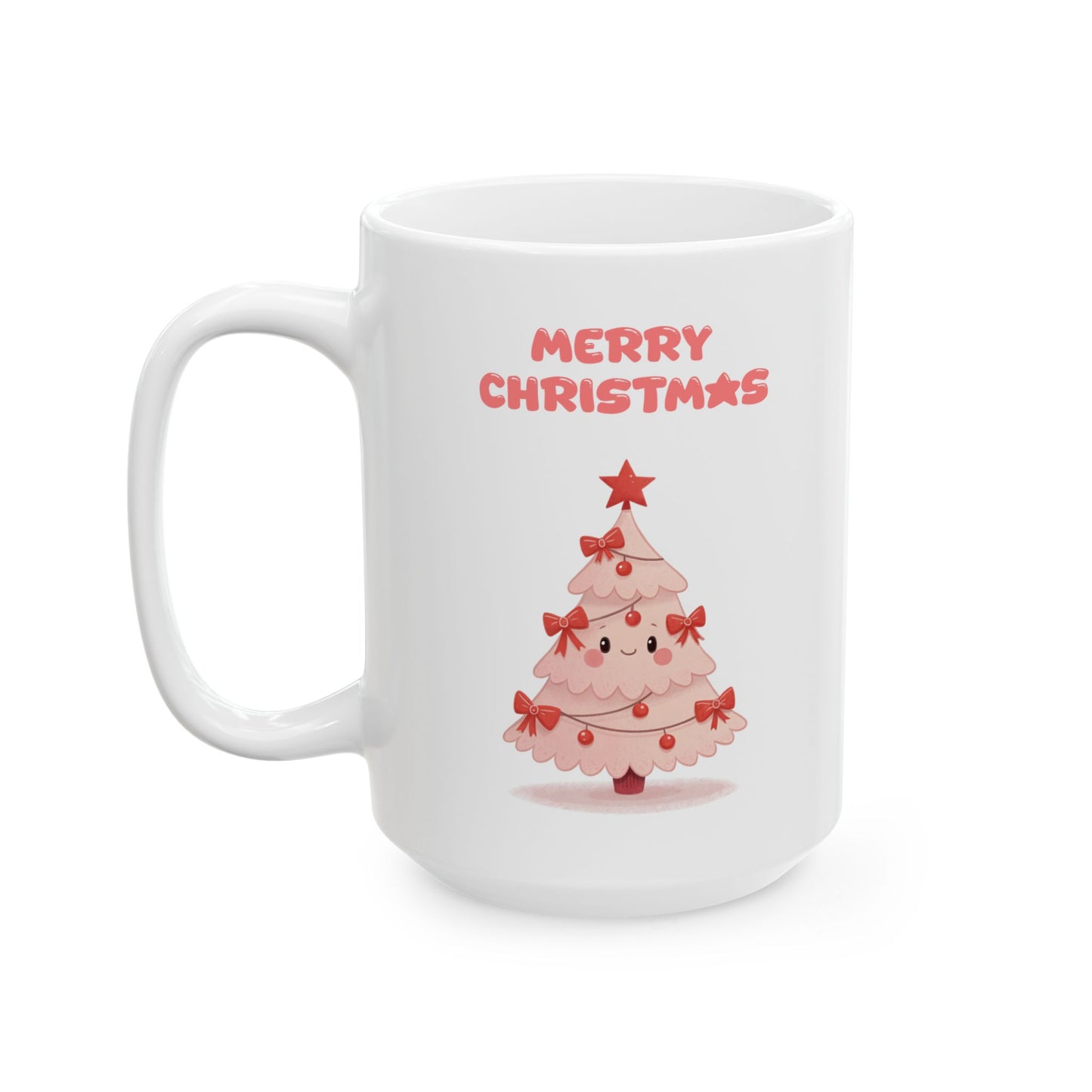 Cute Pink Christmas Tree Coffee Mug
