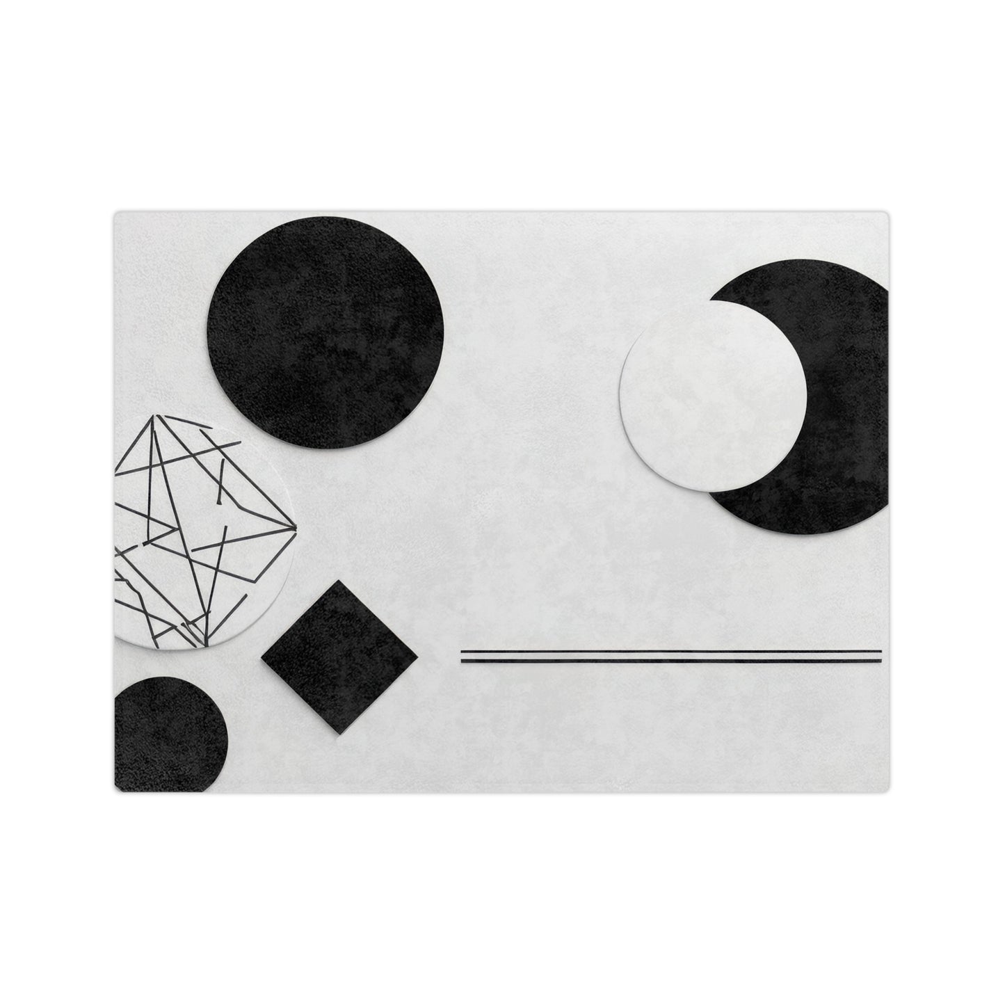Monochrome Geometry Velveteen Blanket