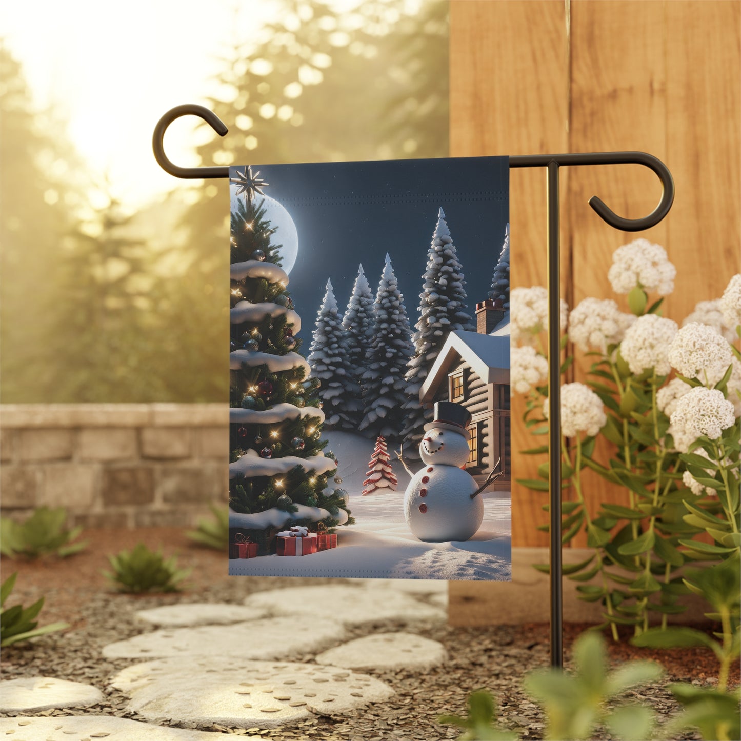 Magical Christmas Eve Garden Flag