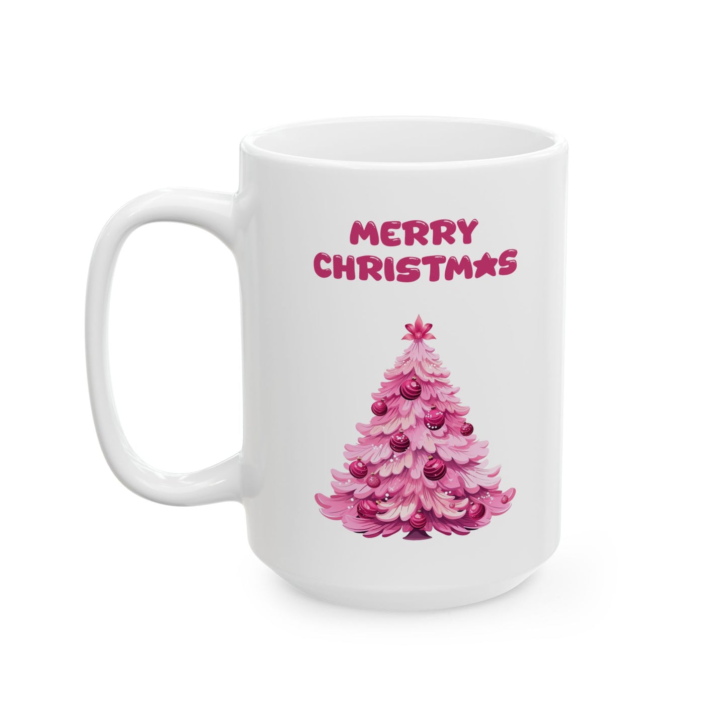 Cute Pink Christmas Tree Coffee Mug