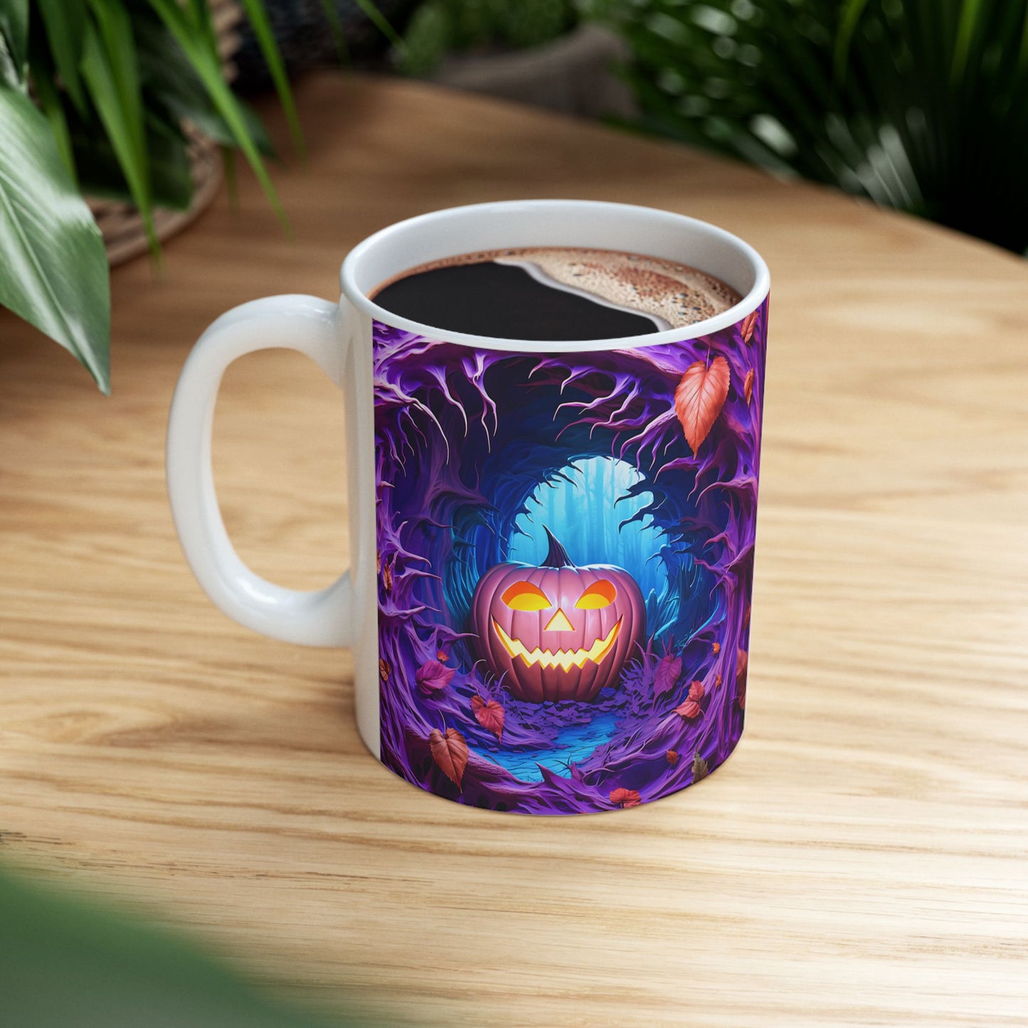 Mystical 3D Jack-O'-Lantern Coffee Mug