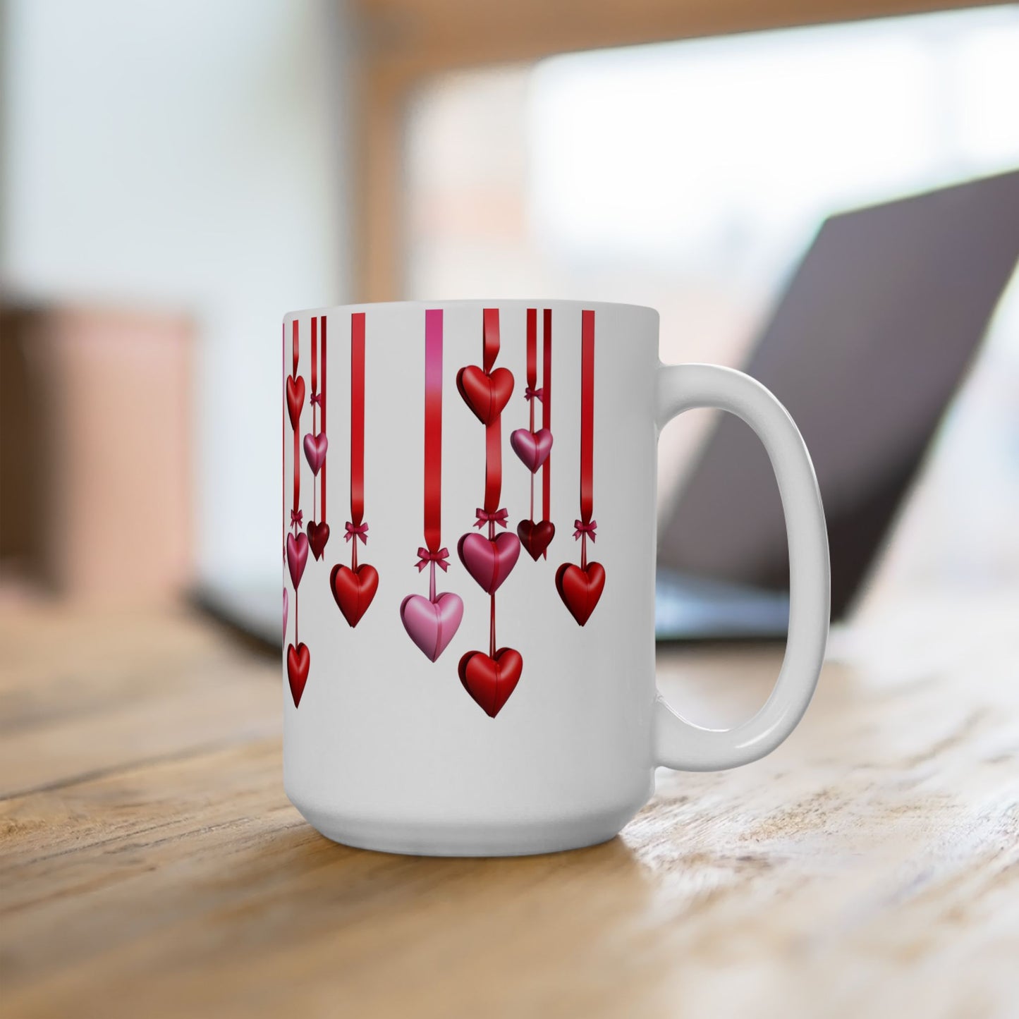 Romantic Hanging Hearts Coffee Mug