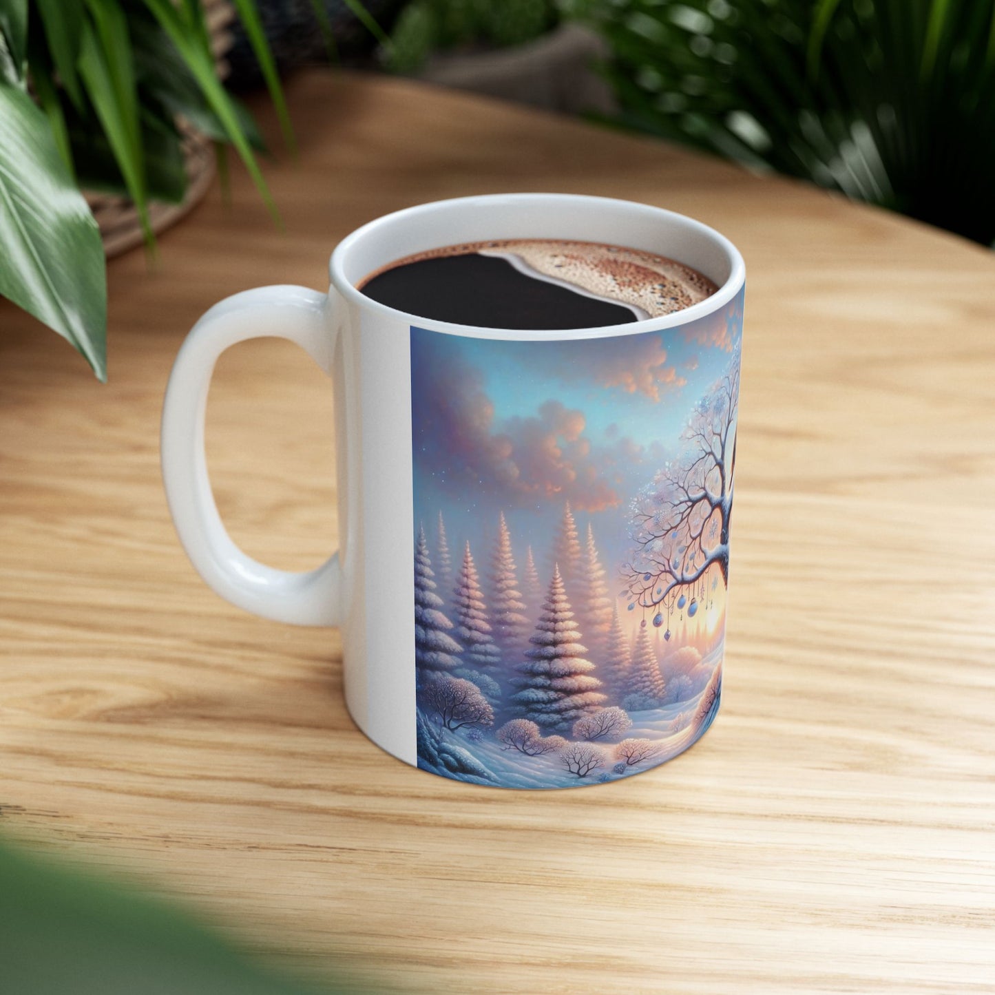 Whimsical Winter Bird Coffee Mug