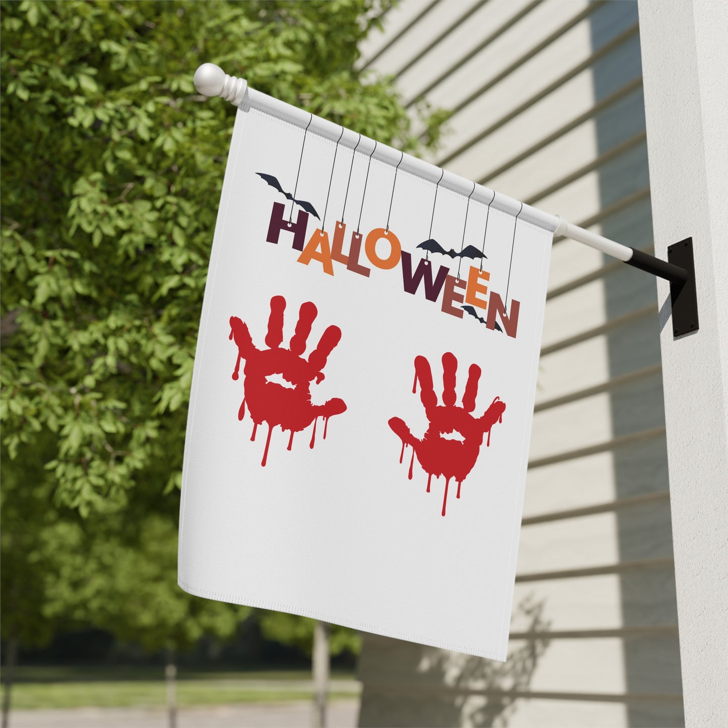 Bloody Handprint Halloween Garden Flag