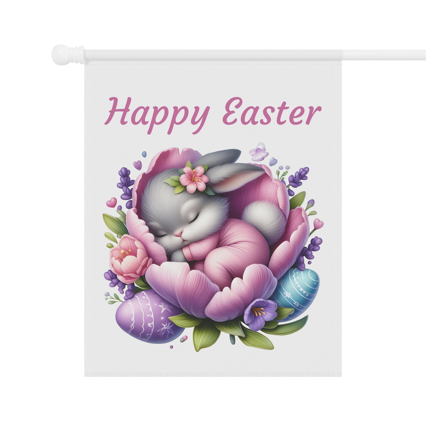 Sleeping Bunny Easter Garden Flag