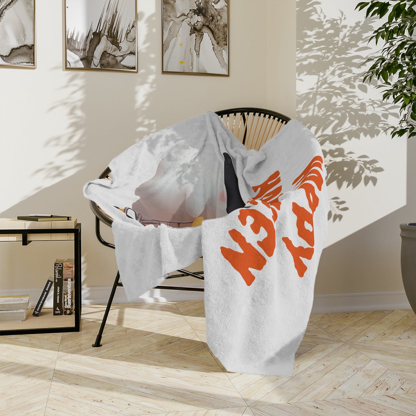 Cute Ghost Shopping Plush Blanket
