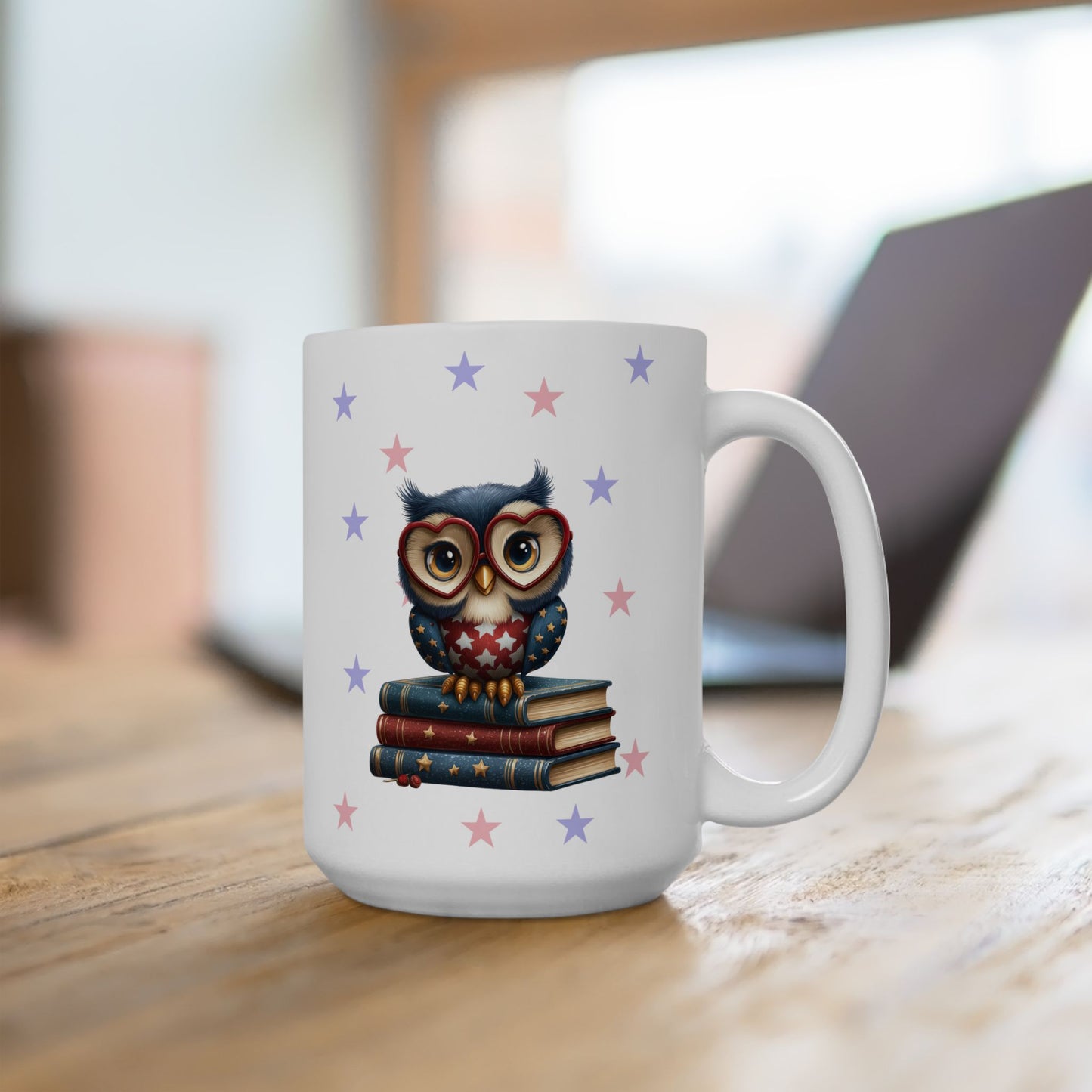 Adorable Patriotic Owl Coffee Mug