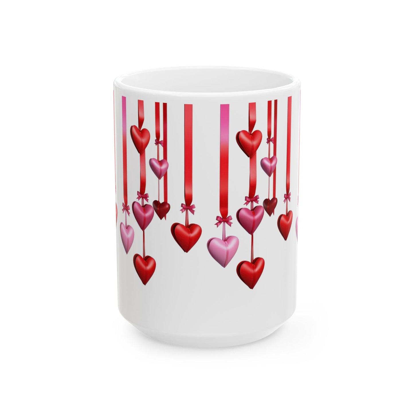 Romantic Hanging Hearts Coffee Mug