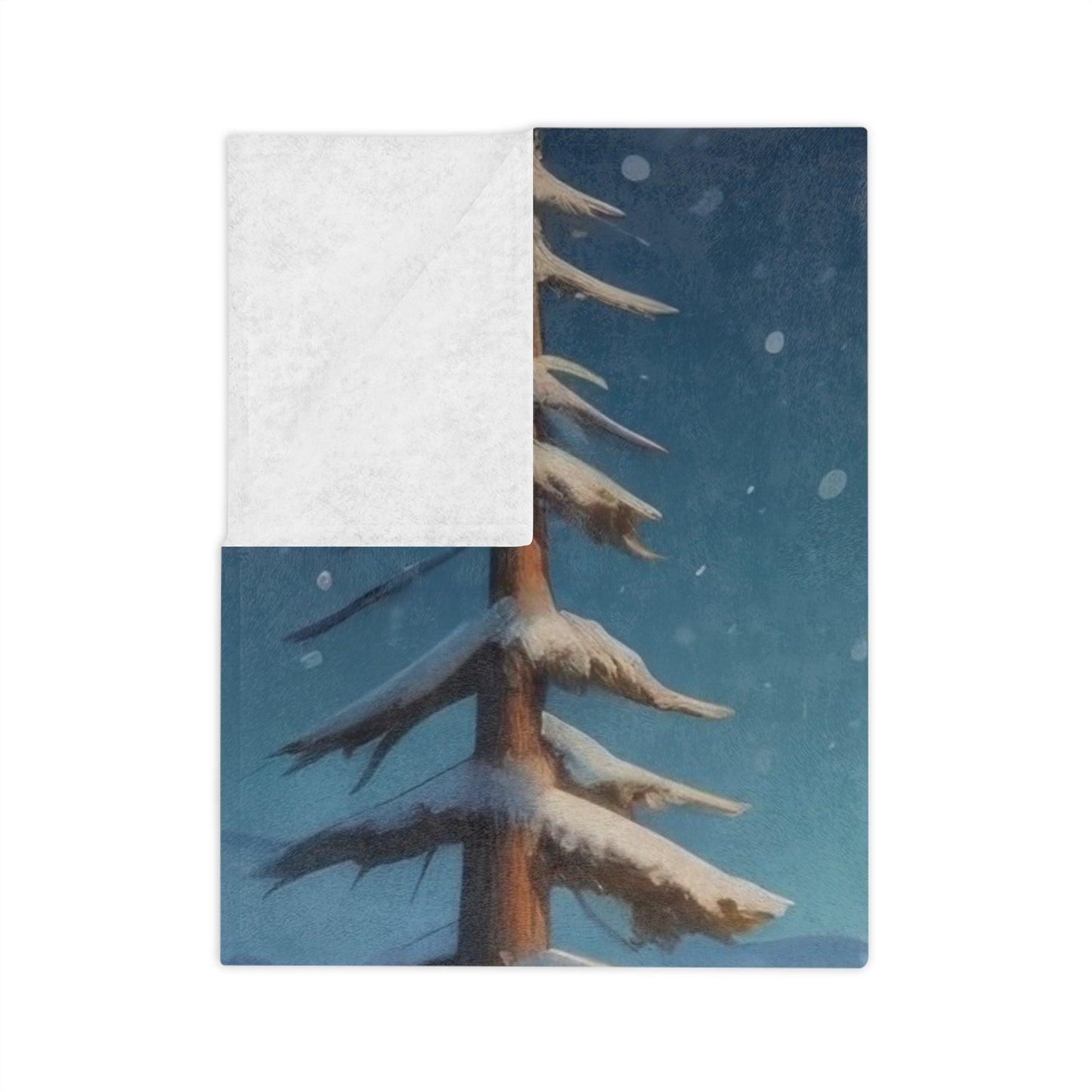 Vintage Green Truck Christmas Tree Velveteen Plush Blanket