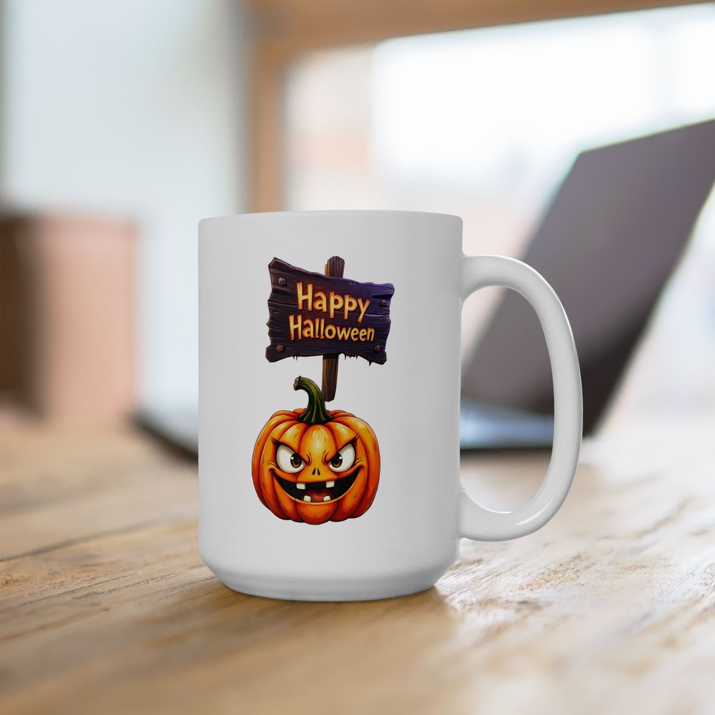 Spooky "Happy Halloween" Coffee Cup