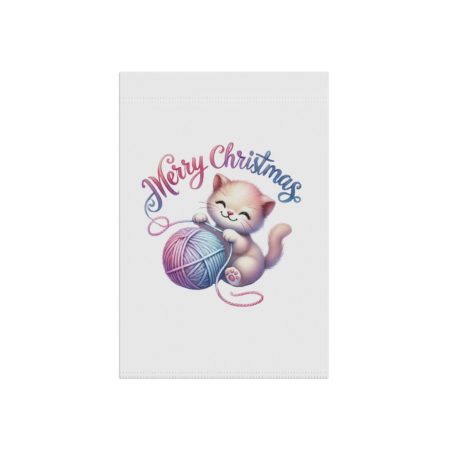 Cute Kitten Christmas Garden Flag