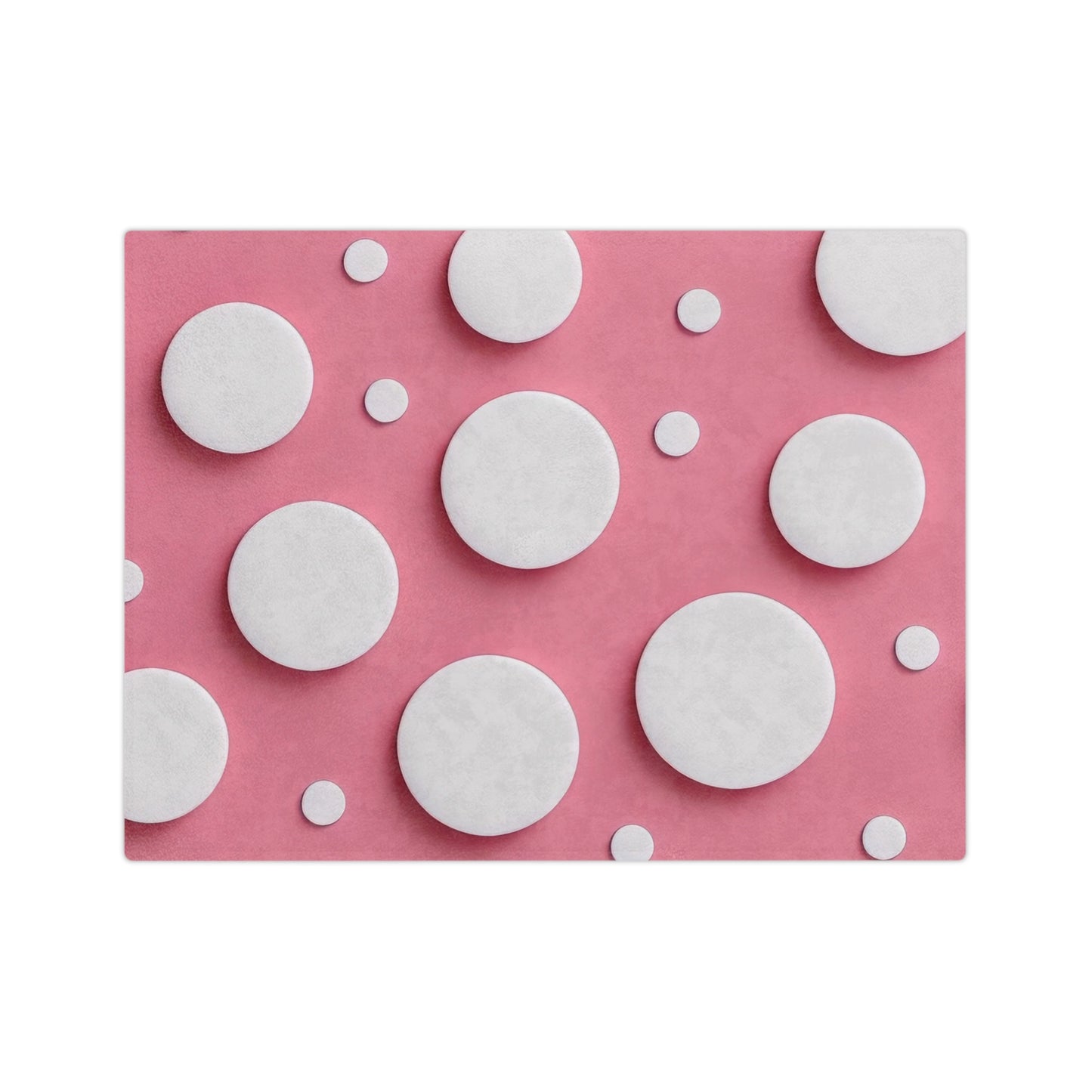 Pink & White Polka Dot Velveteen Blanket