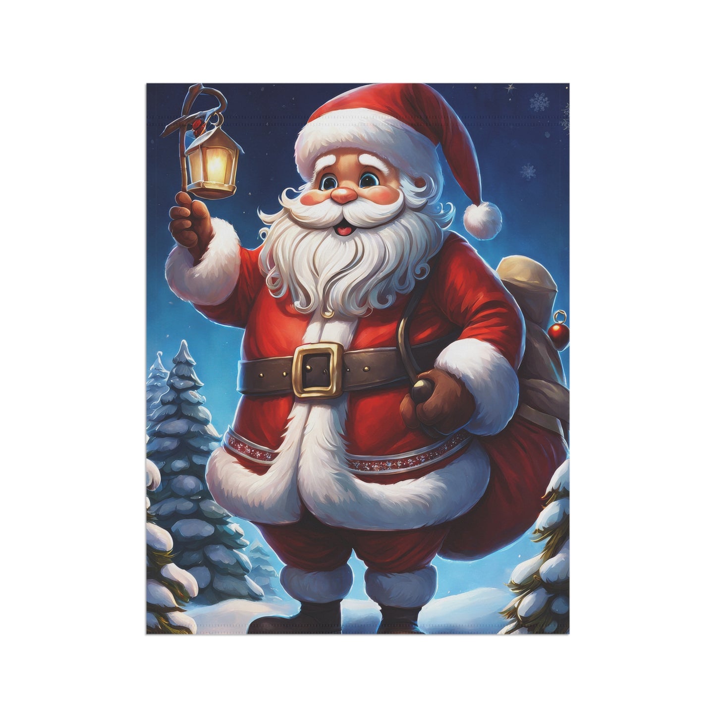 Jolly Classic Santa Holiday Garden Flag/ House Banner