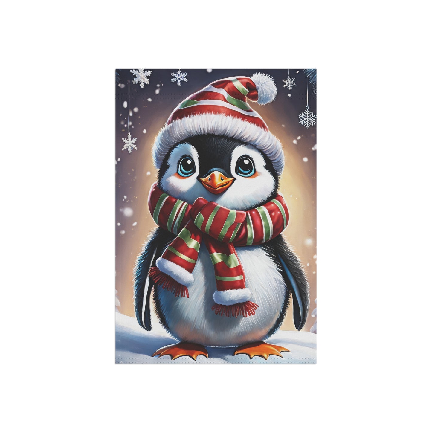 Holiday Penguin Garden Flag/ House Banner
