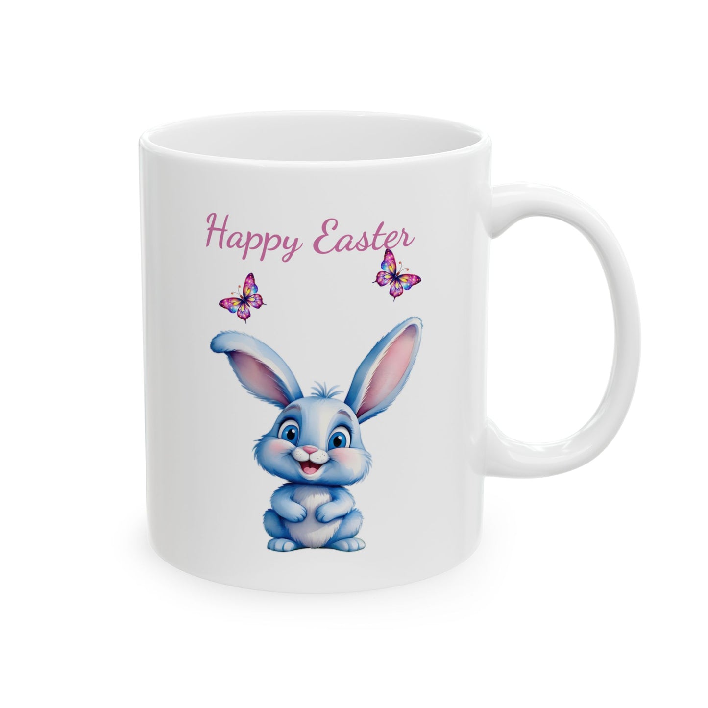 Adorable Blue Bunny Ceramic Coffee Cup
