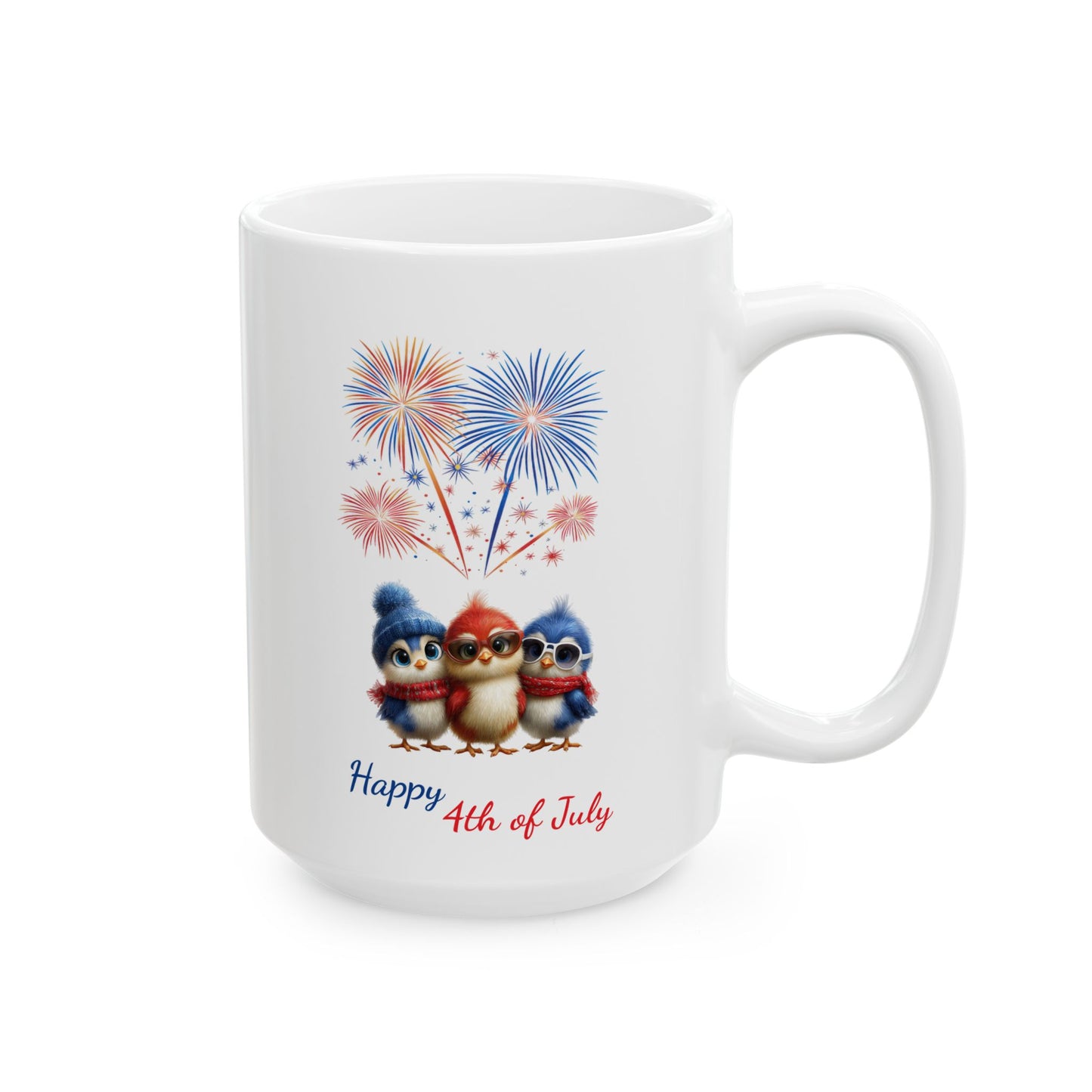 Adorable Patriotic Birds Coffee Mug