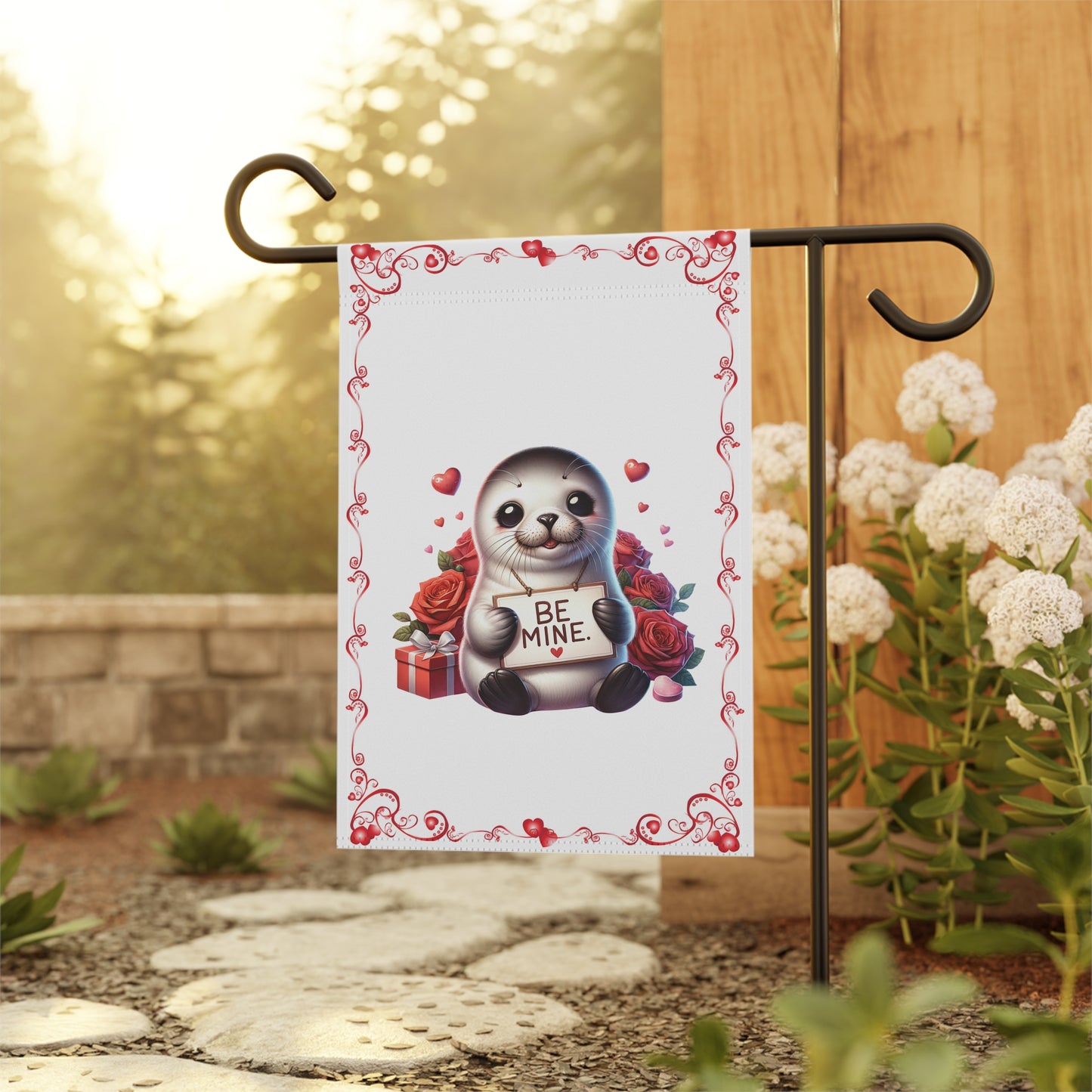 Valentine Seal Garden Flag
