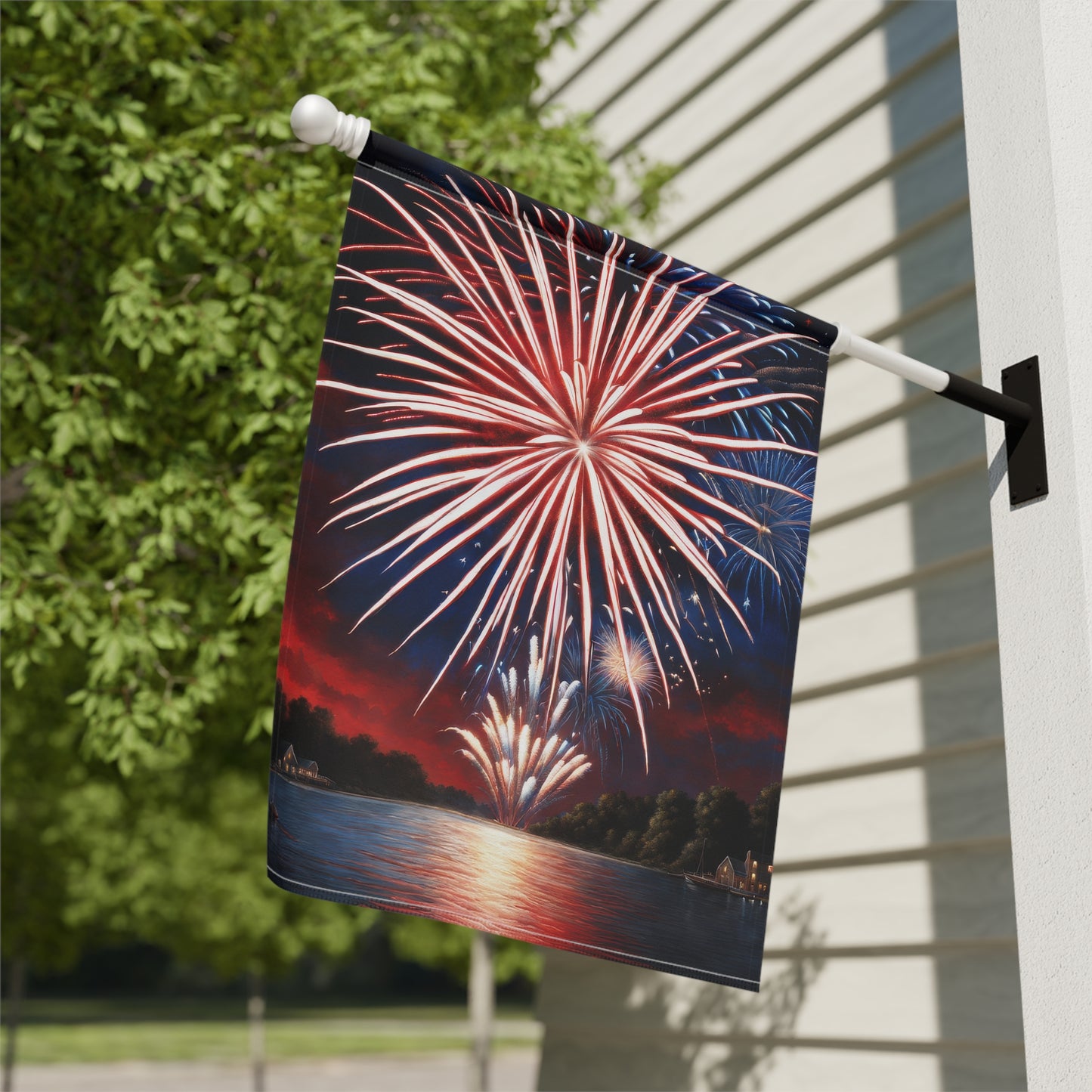 July 4th Fireworks Garden Flag/House Banner