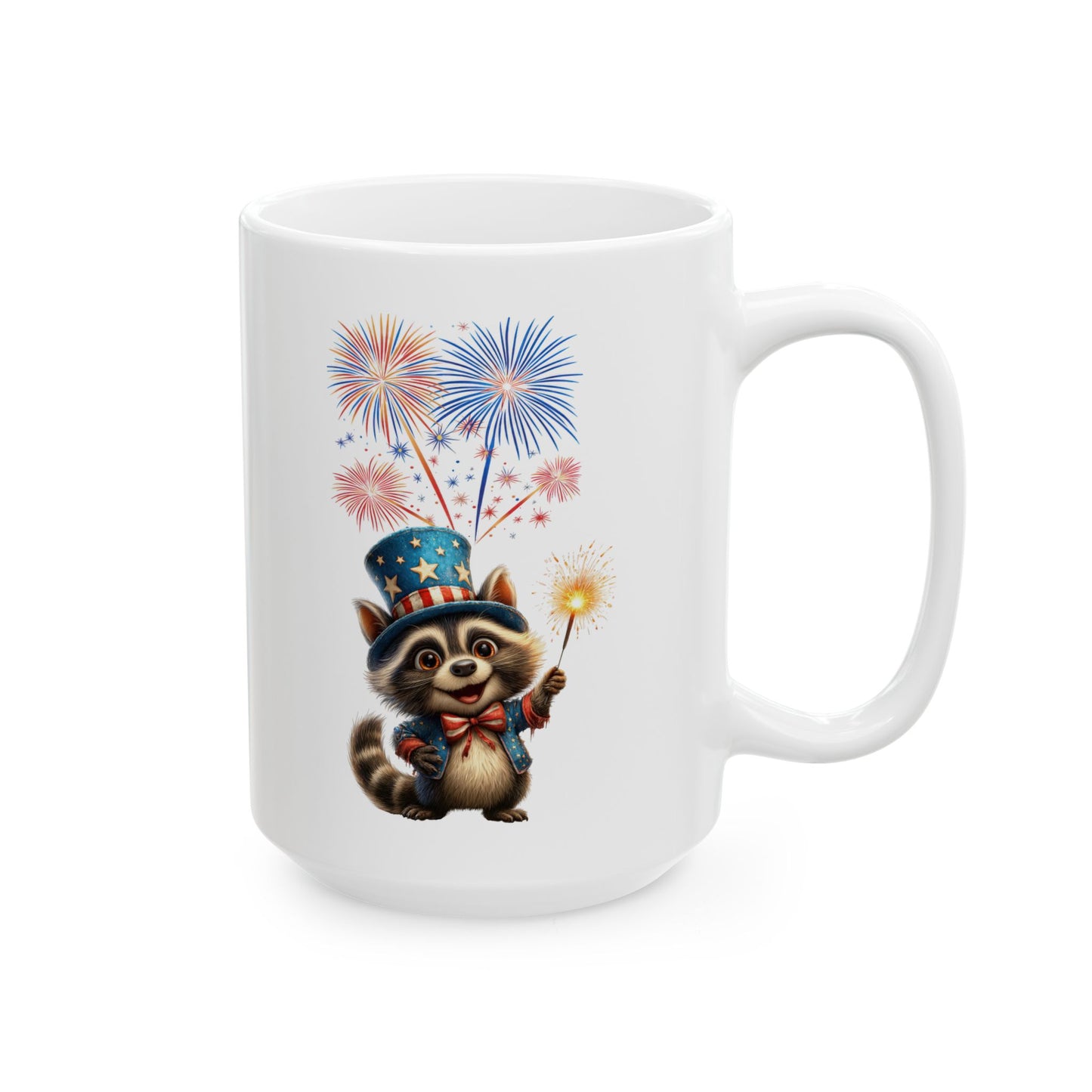 Adorable Patriotic Raccoon Coffee Mug