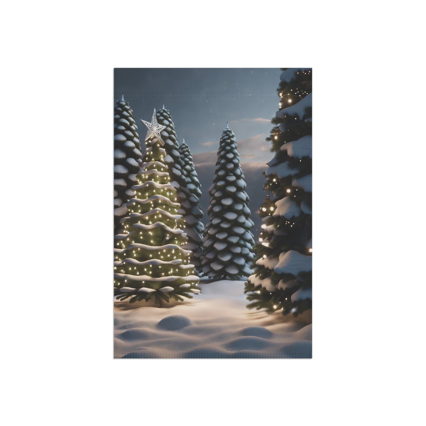 Beautiful Winter Wonderland Holiday Garden Flag/ House Banner