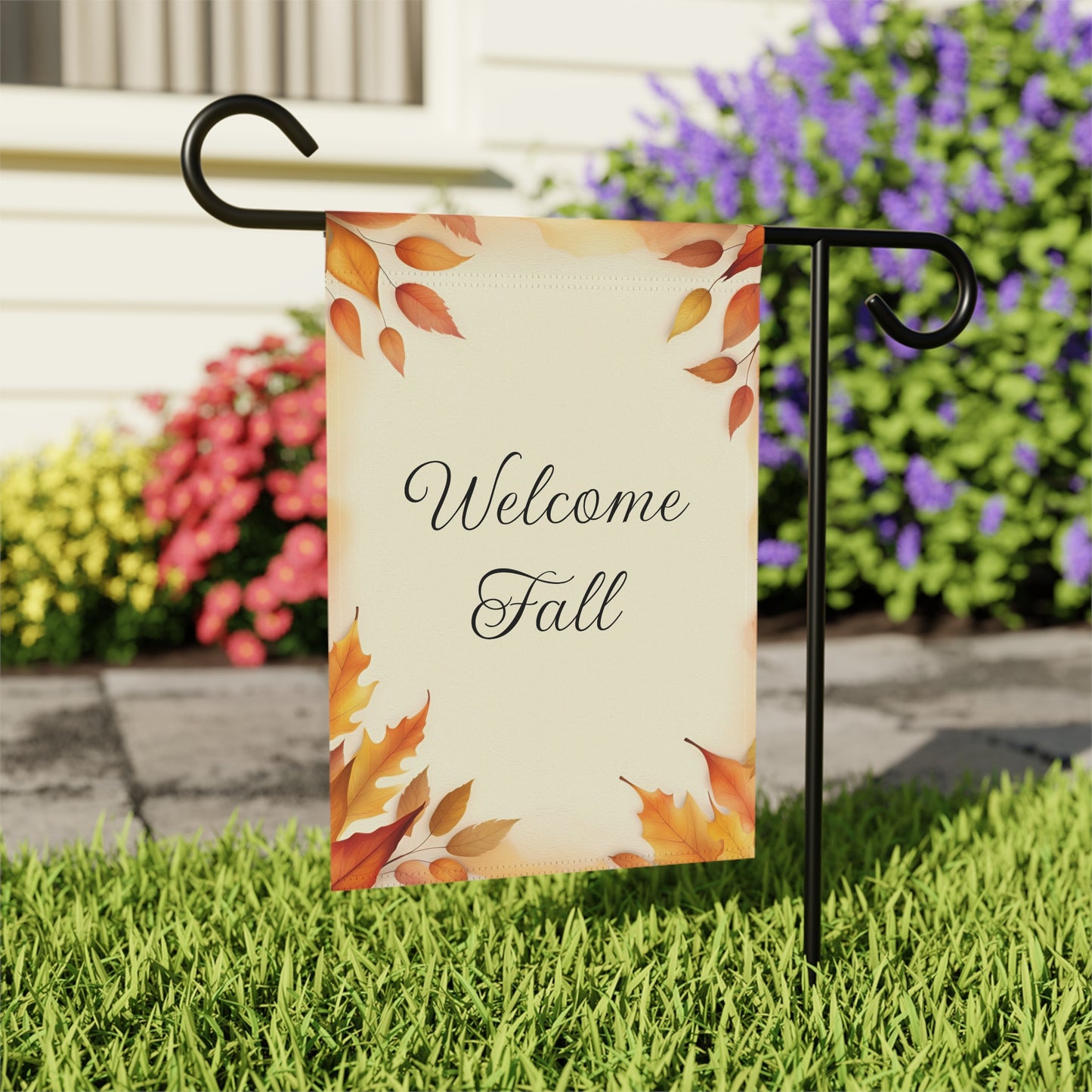 Elegant Autumn Welcome Fall Garden Flag