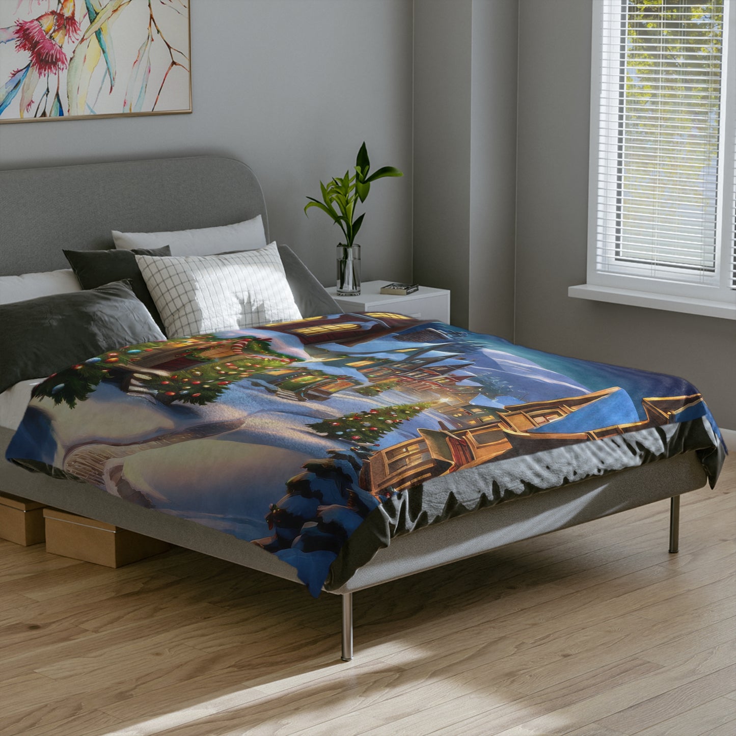 Holiday Home Velveteen Sofa Blanket