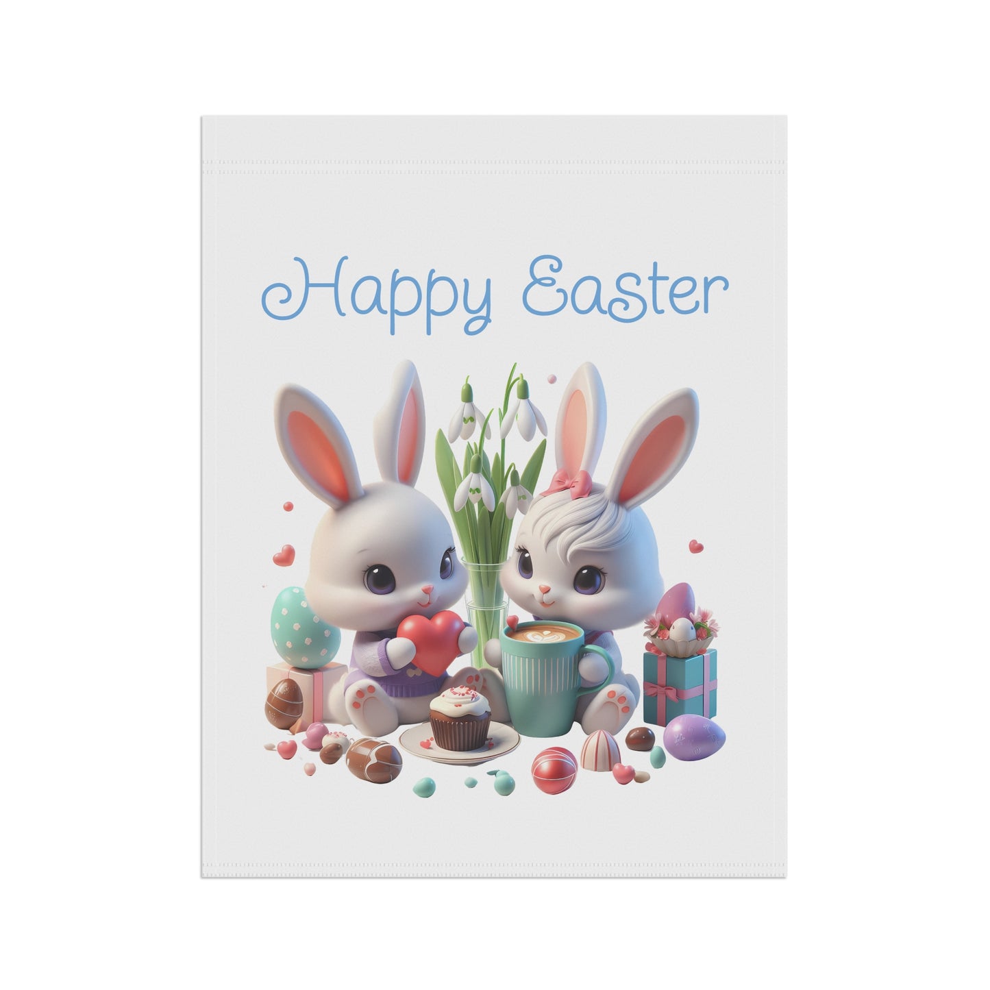 Sweet Little Easter Bunnies Garden Flag