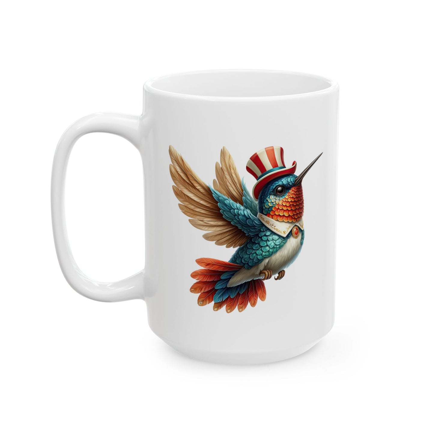 Patriotic Hummingbird Coffee Mug