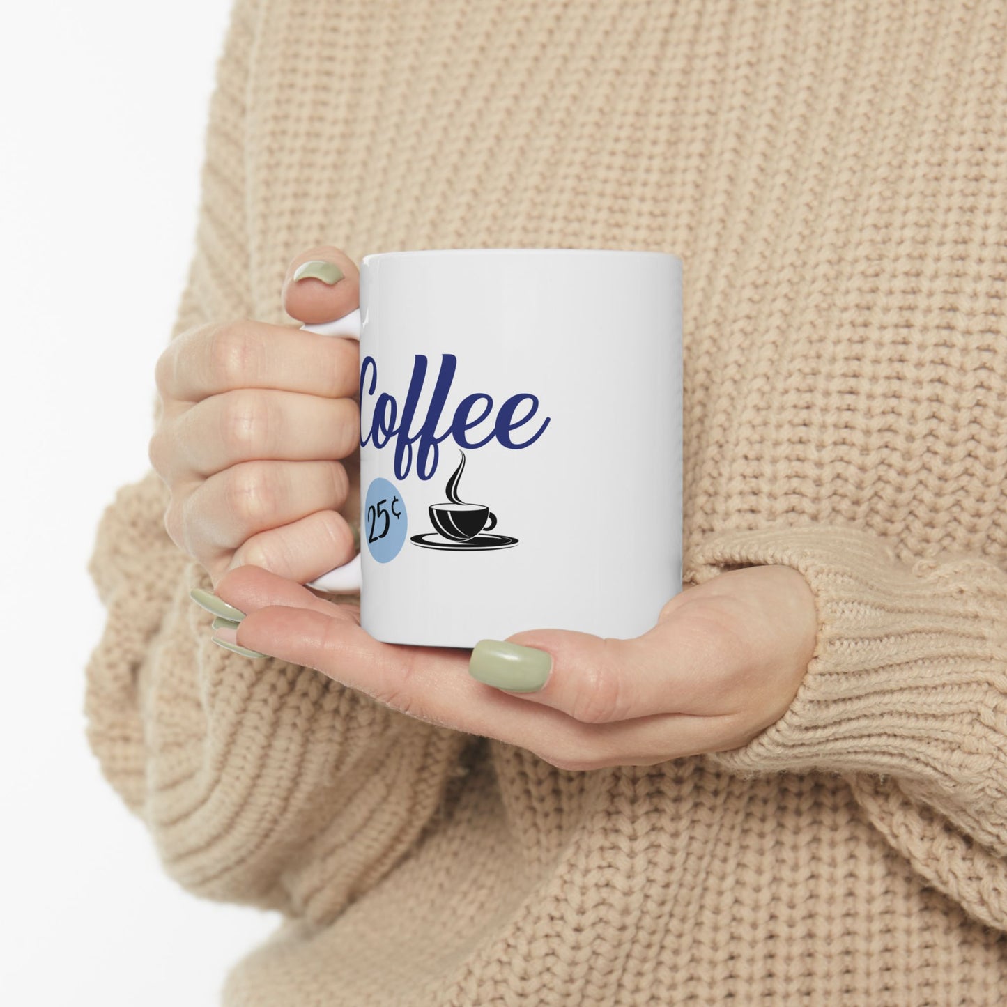 Retro Diner Style Coffee Cup