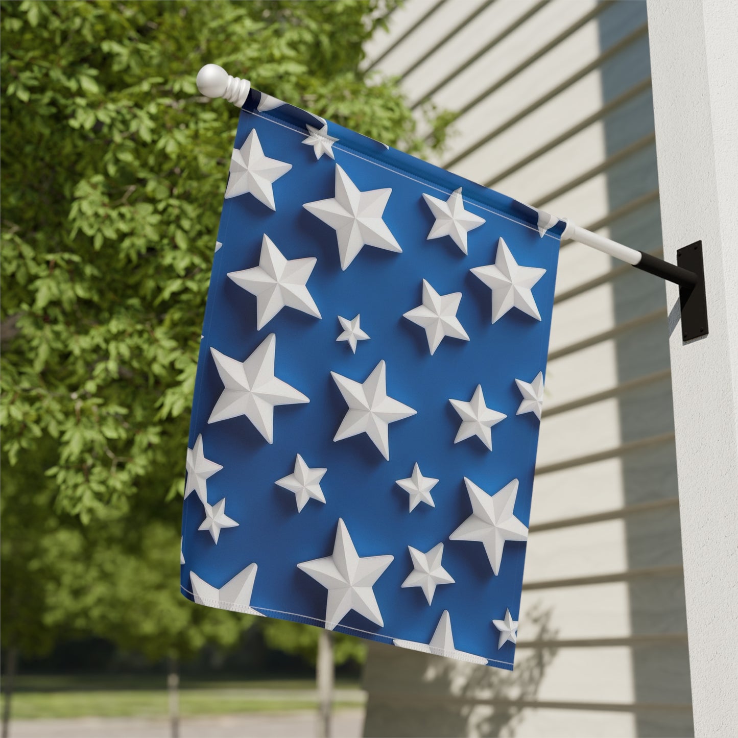 Blue Starred Garden Banner 4th of July Flag For Garden or Yard