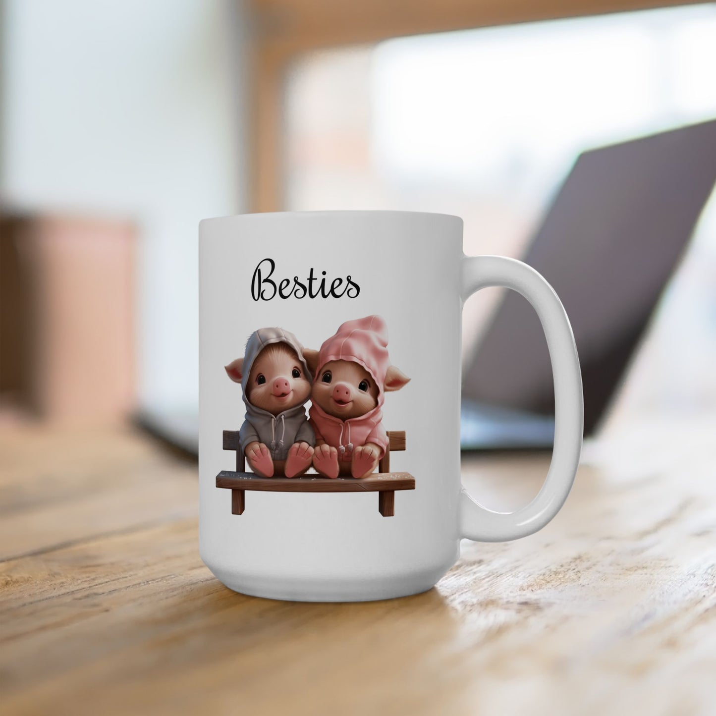 Adorable "Besties" Piglets Coffee Mug
